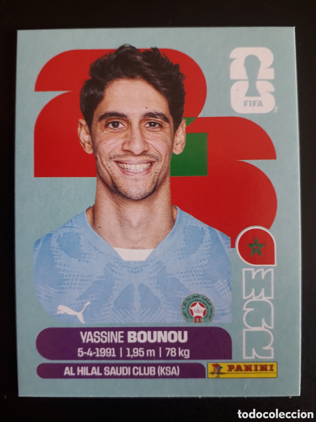 Fu&szlig;ball-Sticker: BOUNOU MARRUECOS MAR 2 MUNDIAL F&Uacute;TBOL 2026 FIFA WORLD CUP PANINI SIN PEGAR PEDIDO M&Iacute;NIMO 3&euro;
