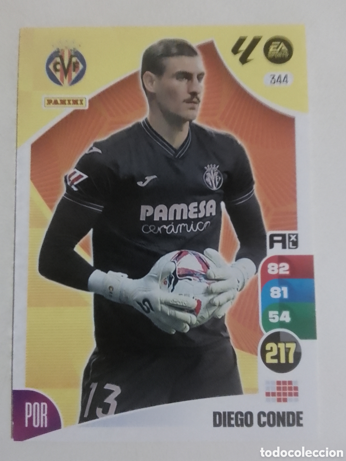 Fu&szlig;ball-Sticker: Adrenalyn XL 2024-25 n&deg; 344 Diego Conde &bull; Villarreal.