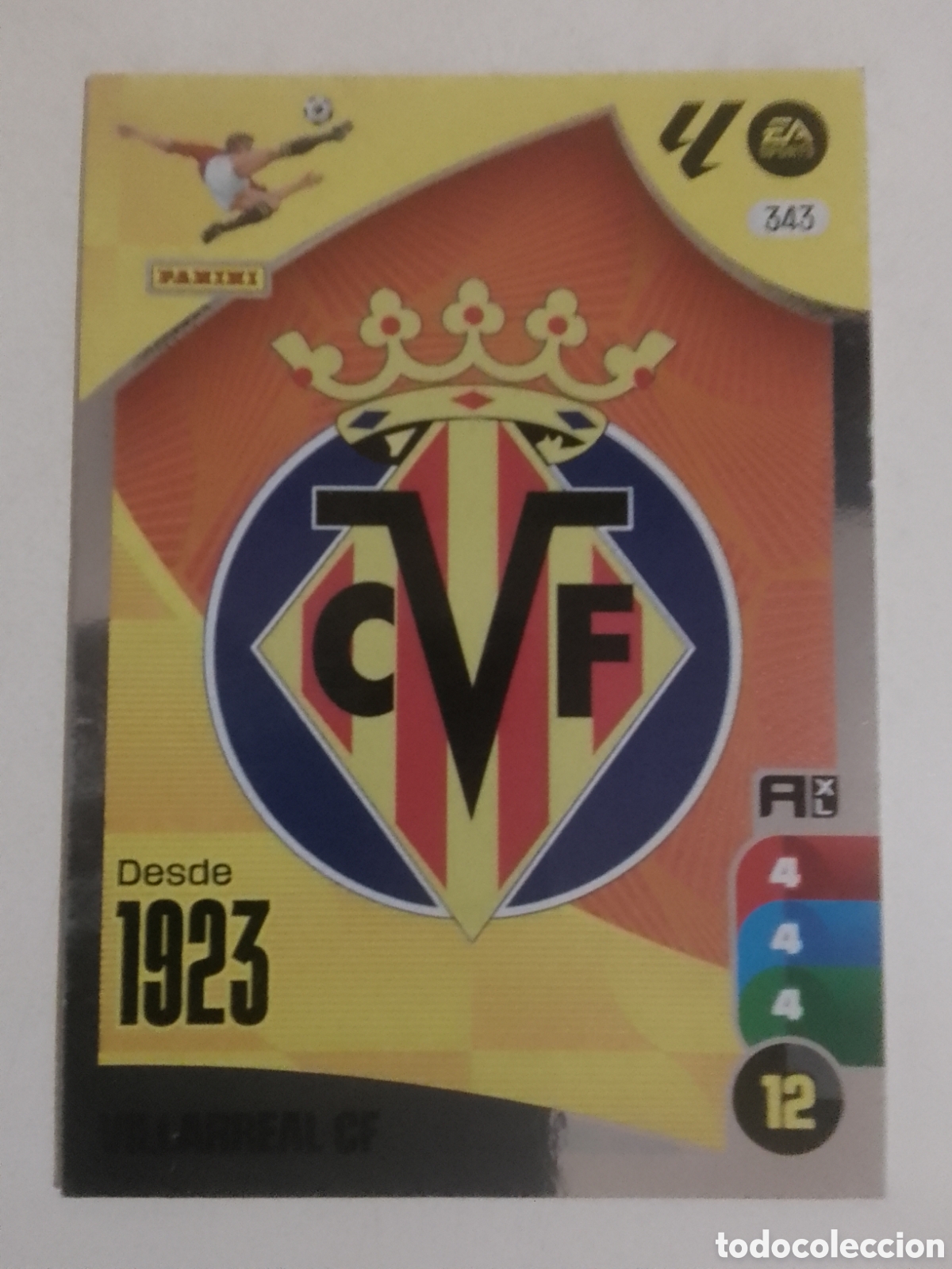 Football Stickers: Adrenalyn XL 2024-25 n&deg; 343 escudo Villarreal.