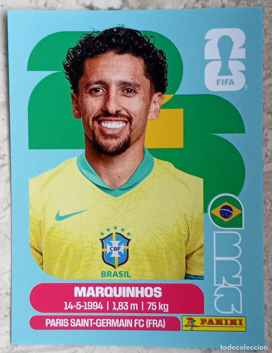 Cromos de F&uacute;tbol: Figurina Panini 2026 Cromo World Cup Usa Mundial 2026 Marquinhos Brazil n BRA 4
