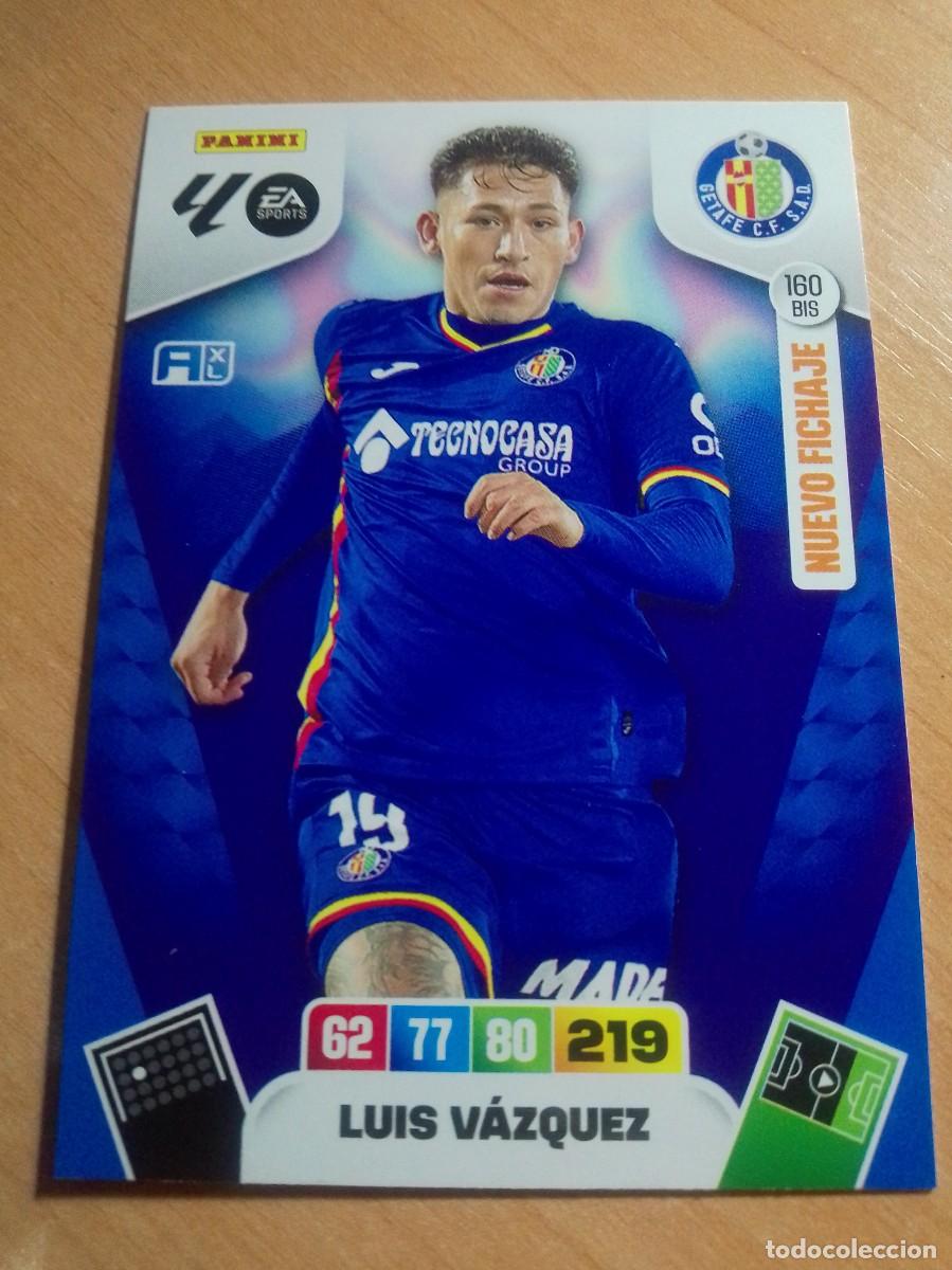 Cromos de F&uacute;tbol: 160 BIS LUIS V&Aacute;ZQUEZ NUEVO FICHAJE DEL GETAFE 25 26 ADRENALYN XL 2025 2026