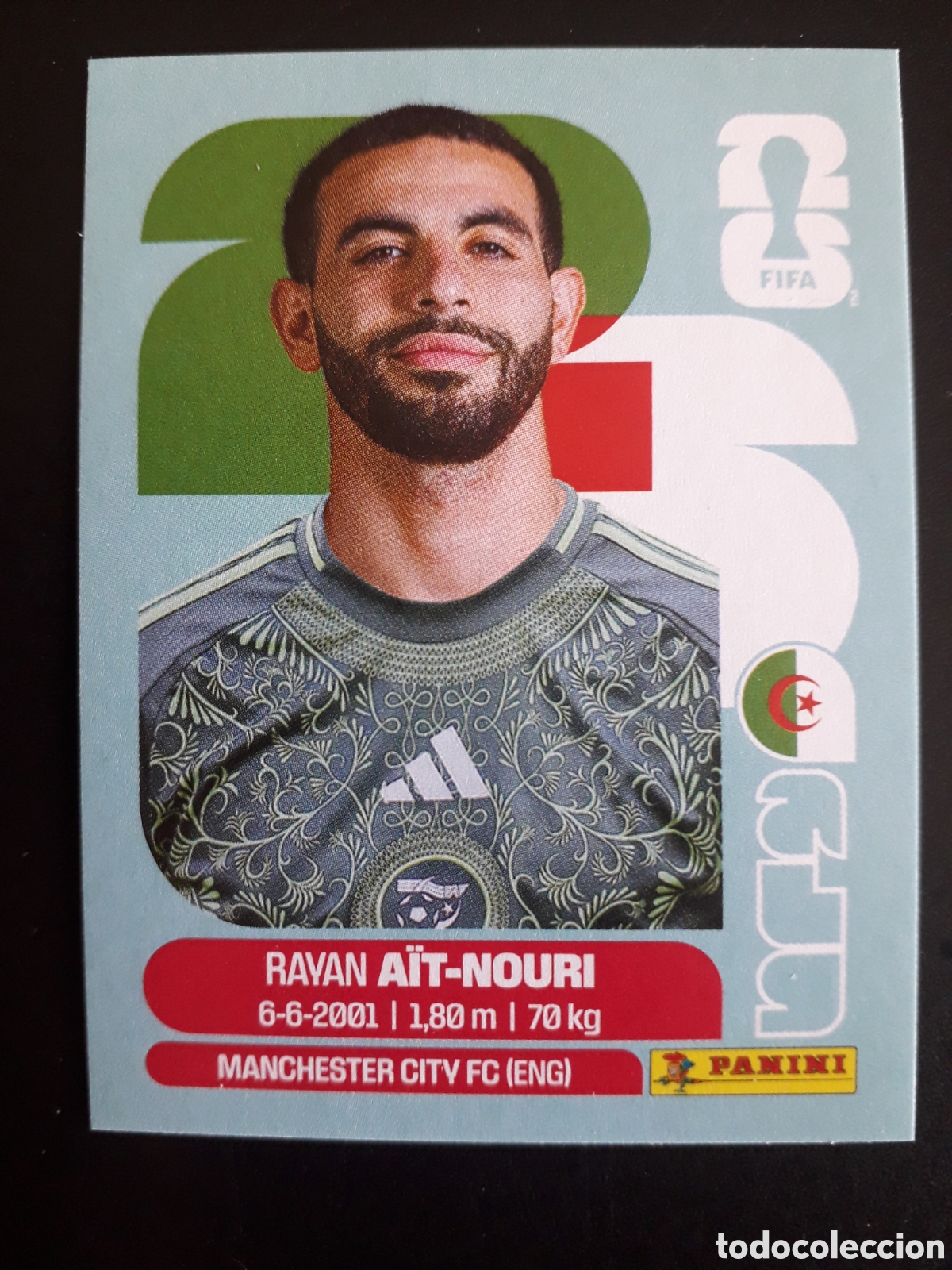 Cromos de F&uacute;tbol: A&Iuml;T-NOURI ARGELIA ALG 5 MUNDIAL F&Uacute;TBOL 2026 FIFA WORLD CUP PANINI SIN PEGAR PEDIDO M&Iacute;NIMO 3&euro;