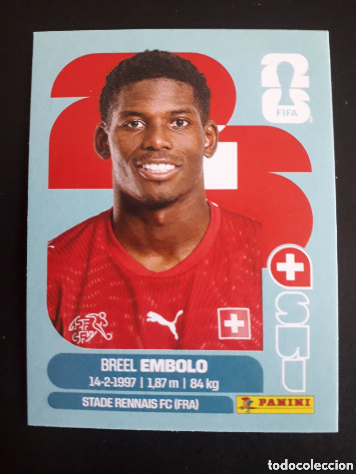 Cromos de F&uacute;tbol: EMBOLO SUIZA SUI 17 MUNDIAL F&Uacute;TBOL 2026 FIFA WORLD CUP PANINI SIN PEGAR PEDIDO M&Iacute;NIMO 3&euro;.