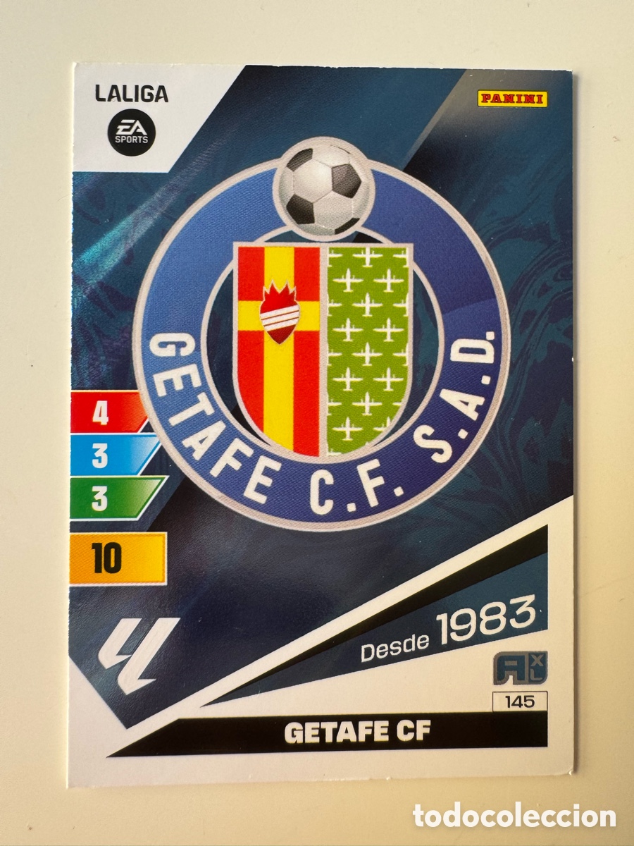 Cromos de F&uacute;tbol: PANINI ADRENALYN XL La Liga 2023 2024 23 24 Getafe CF N&ordm;145 Escudo