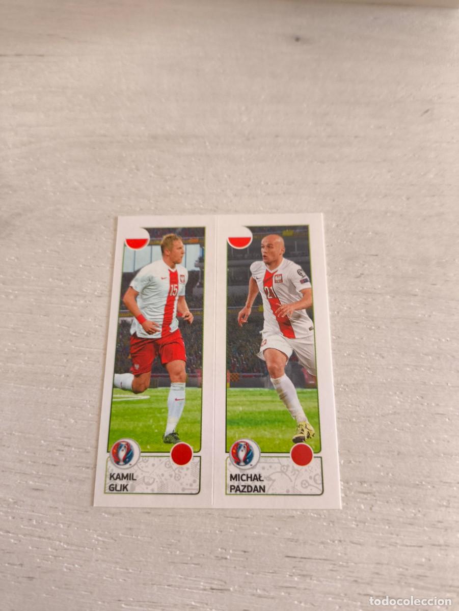 Football Stickers: 315 Kamil Glik / Michal Pazdan POLONIA PANINI EUROCOPA EURO FRANCIA 2016 NO LIGA ESTE