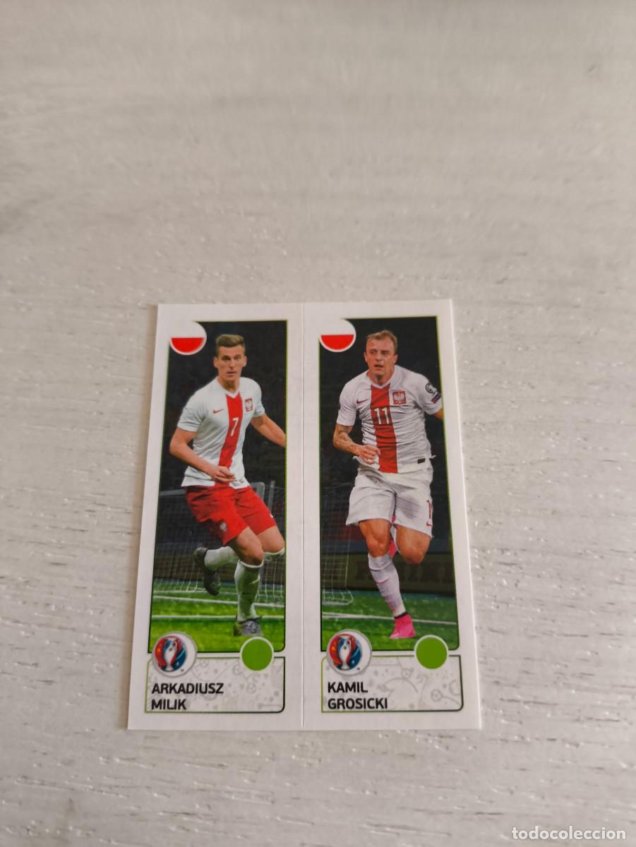 Football Stickers: 318 Arkadiusz Milik / Kamil Grosicki POLONIA PANINI EUROCOPA EURO FRANCIA 2016 NO LIGA ESTE