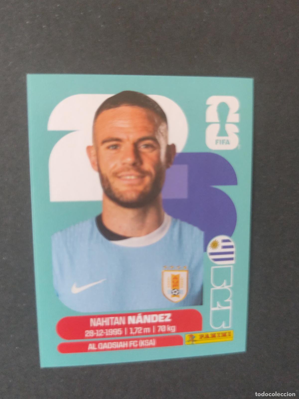 Fu&szlig;ball-Sticker: URU9 NAHIT&Aacute;N N&Aacute;NDEZ 9 URUGUAY MUNDIAL FIFA WORLD CUP 2026 STICKER PANINI SIN PEGAR
