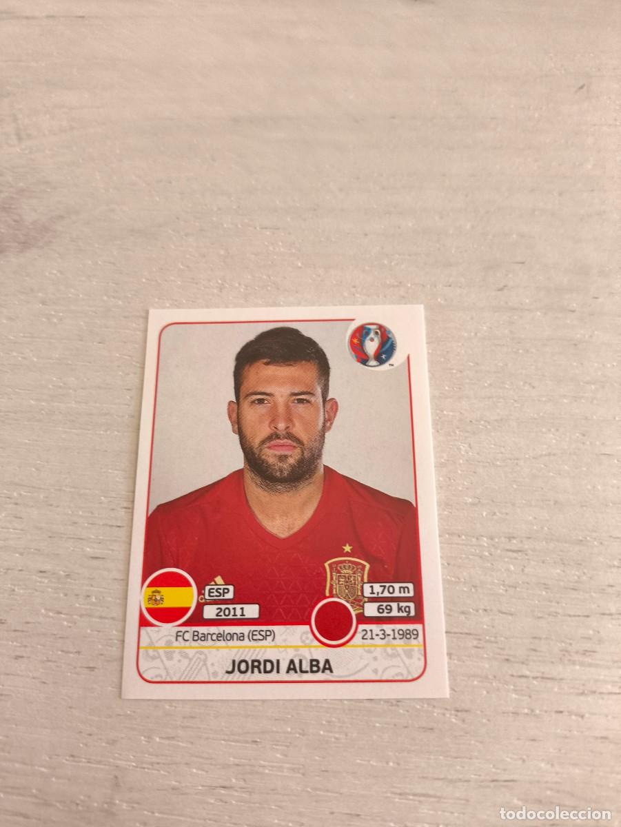 Cromos de F&uacute;tbol: 358 Jordi Alba ESPA&Ntilde;A PANINI EUROCOPA EURO FRANCIA 2016 NO LIGA ESTE