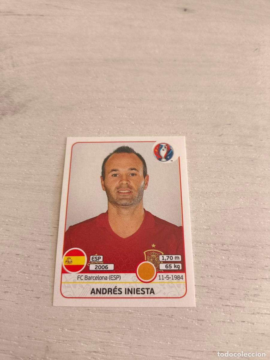 Cromos de F&uacute;tbol: 363 Andr&eacute;s Iniesta ESPA&Ntilde;A PANINI EUROCOPA EURO FRANCIA 2016 NO LIGA ESTE
