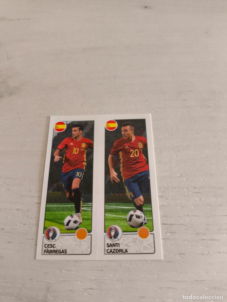Cartes &agrave; collectionner de Football: 377 Cesc F&agrave;bregas / Santi Cazorla ESPA&Ntilde;A PANINI EUROCOPA EURO FRANCIA 2016 NO LIGA ESTE