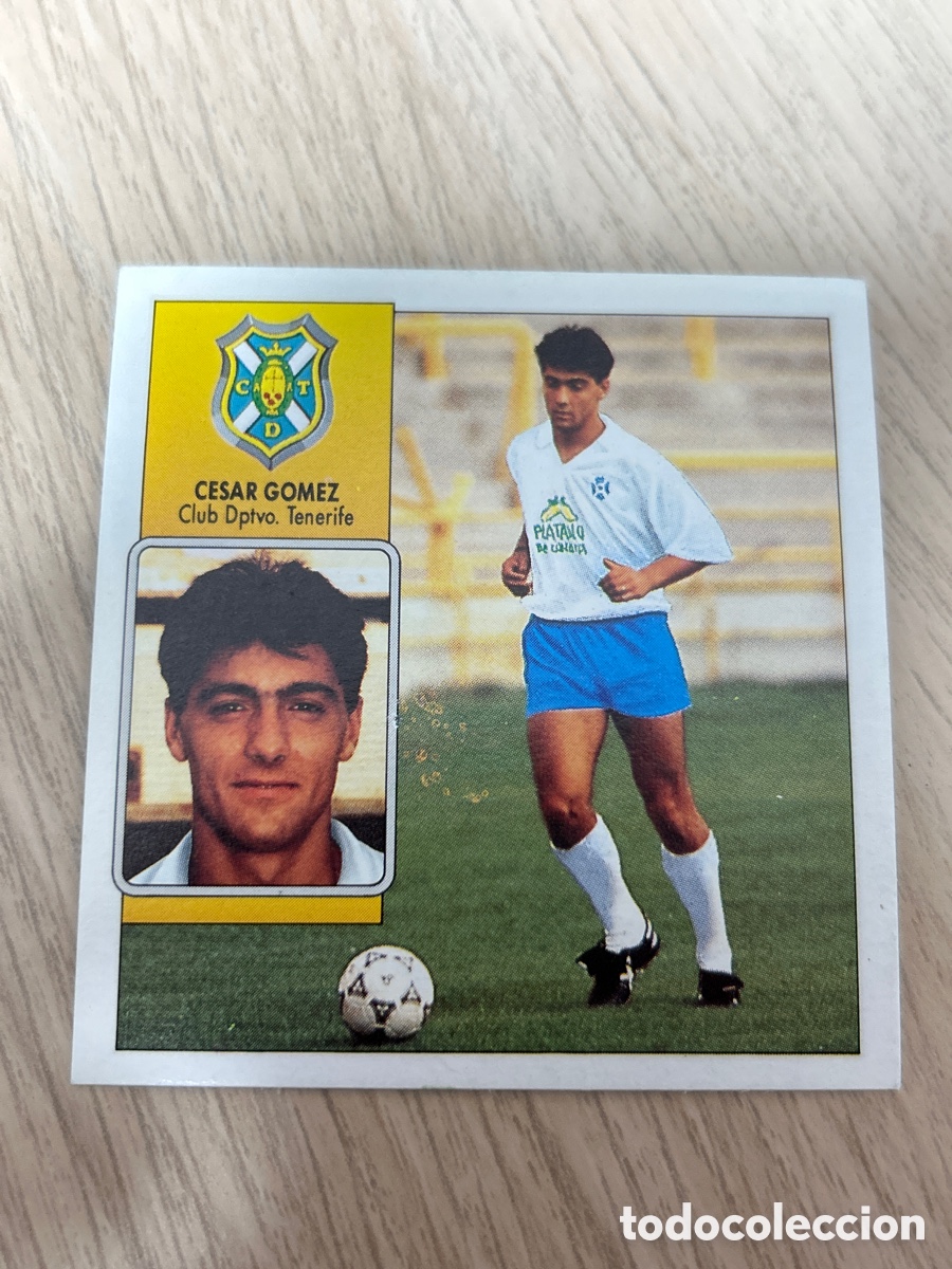 Cromos de F&uacute;tbol: C&Eacute;SAR G&Oacute;MEZ TENERIFE COLOCA LIGA ESTE 1992 1993 92 93 NUNCA PEGADO SIN PEGAR