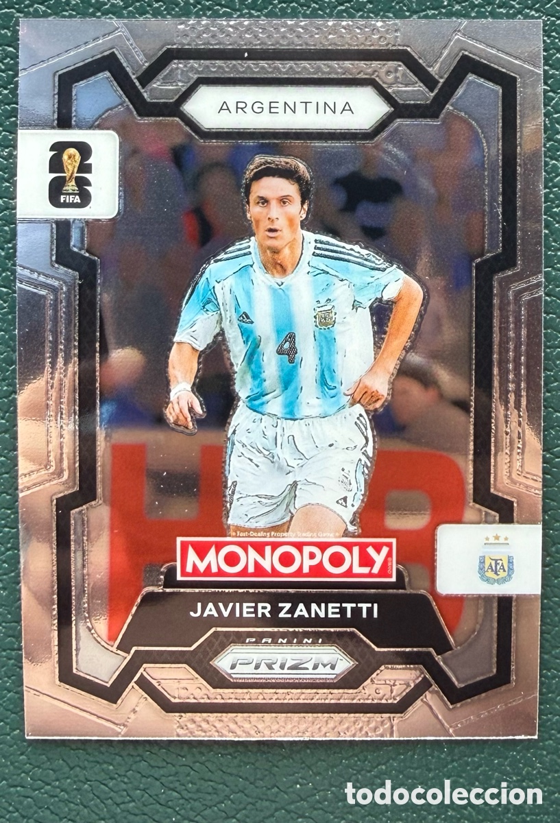 Football Stickers: 5 JAVIER ZANETTI ARGENTINA FICHAS ALBUM PANINI FIFA WORLD CUP MUNDIAL 2026 MONOPOLY PRIZM