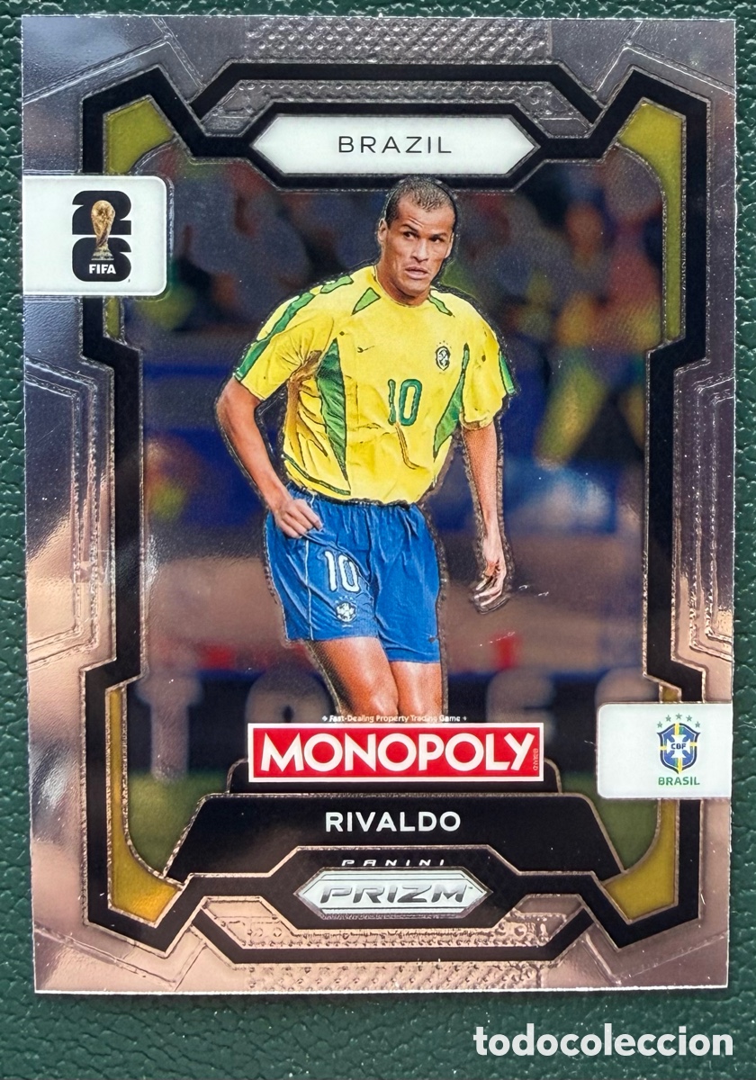Football Stickers: 21 RIVALDO BRASIL FICHAS ALBUM PANINI FIFA WORLD CUP MUNDIAL 2026 MONOPOLY PRIZM