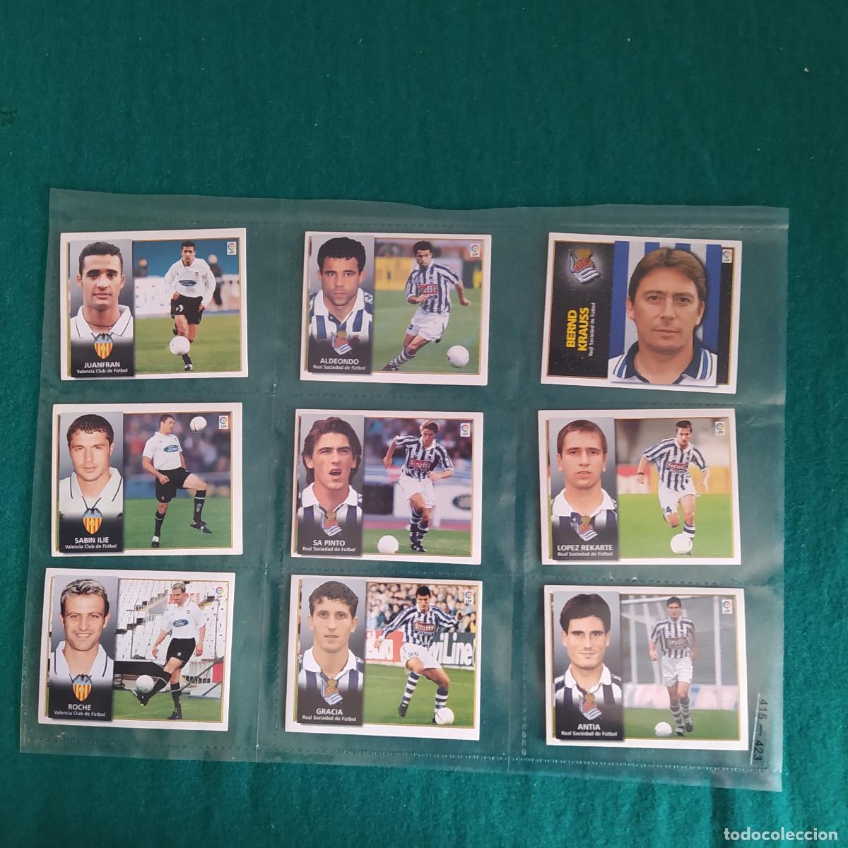 Cromos de F&uacute;tbol: 9 CROMOS LIGA ESTE 1998 1999 98 99 REAL SOCIEDAD VALENCIA