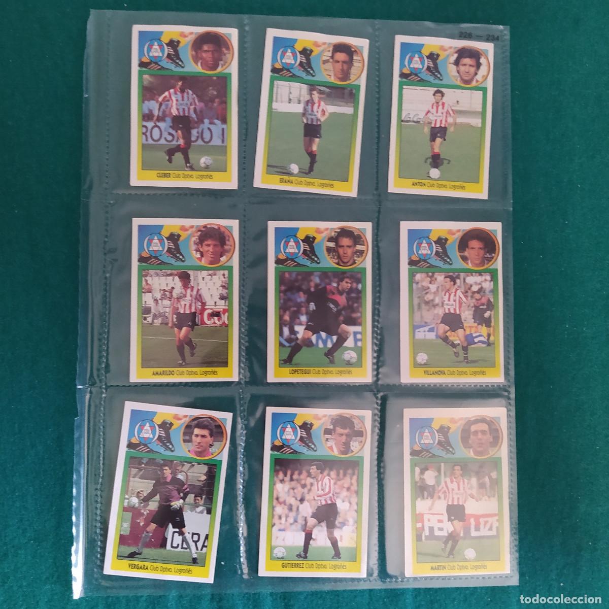 Cromos de F&uacute;tbol: 9 CROMOS LIGA ESTE 1993 1994 93 94 LOGRO&Ntilde;ES