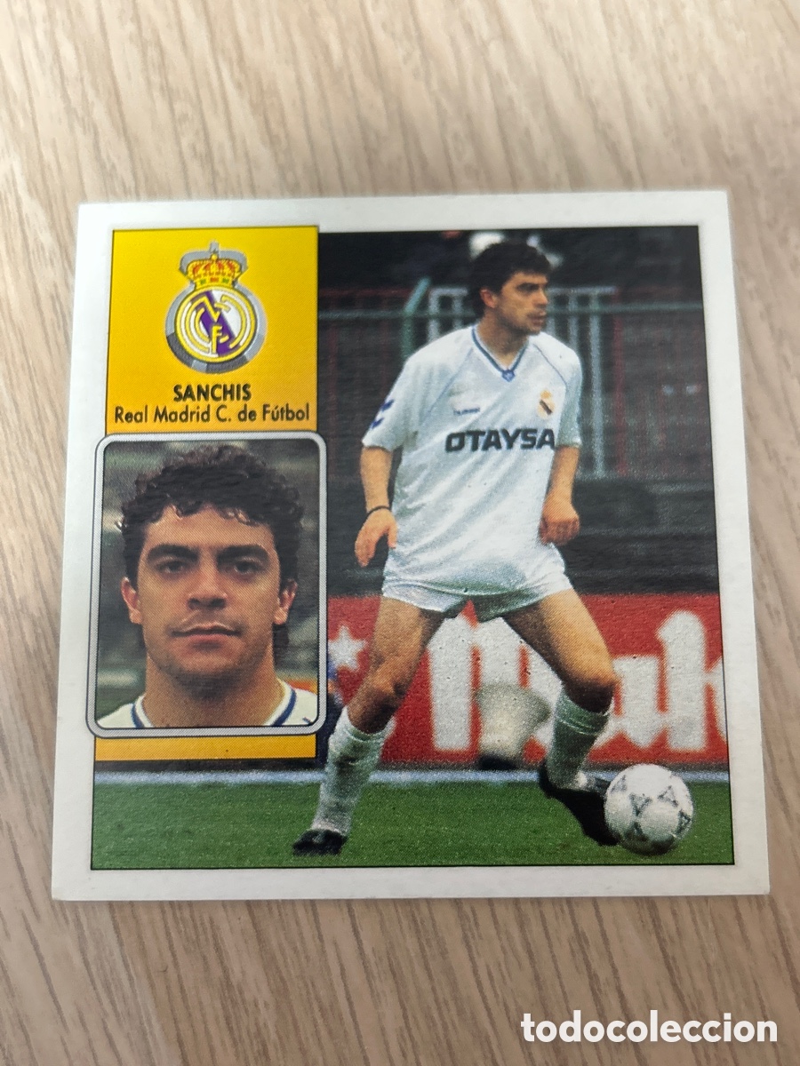 Cromos de F&uacute;tbol: SANCHIS REAL MADRID LIGA ESTE 1992/93 92 93 NUNCA PEGADO SIN PEGAR