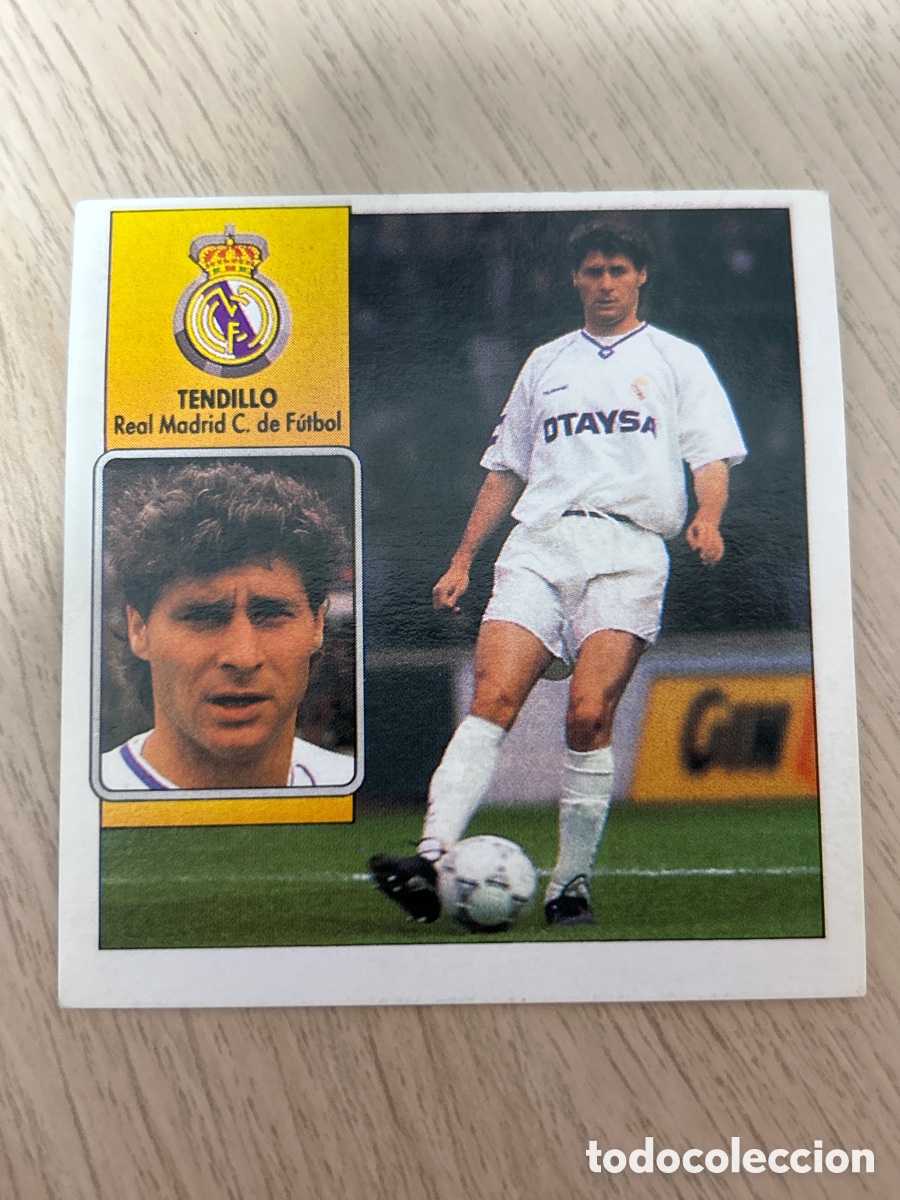 Cromos de F&uacute;tbol: TENDILLO REAL MADRID LIGA ESTE 1992/93 92 93 NUNCA PEGADO SIN PEGAR