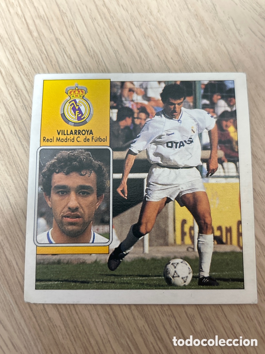 Cromos de F&uacute;tbol: VILLARROYA REAL MADRID LIGA ESTE 1992/93 92 93 NUNCA PEGADO SIN PEGAR