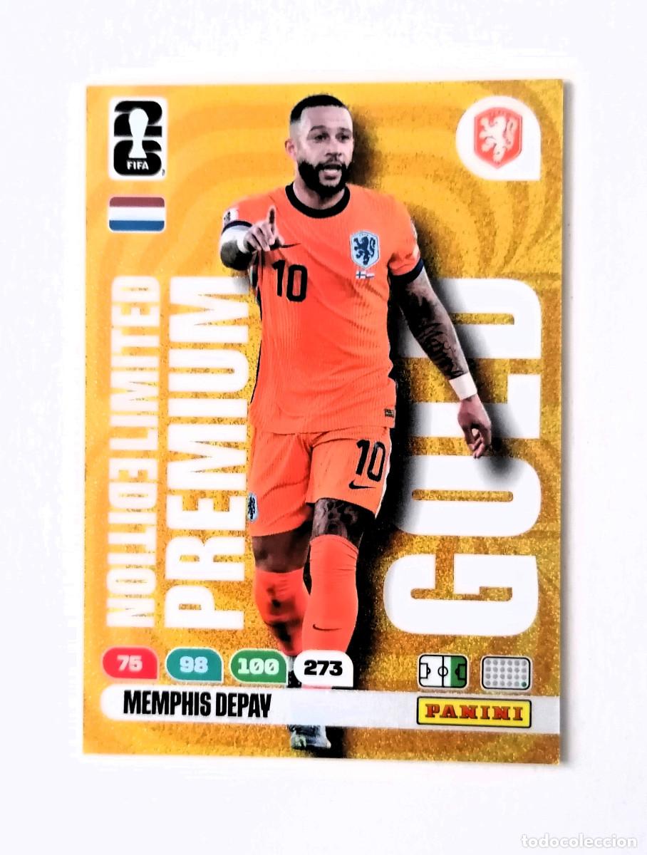 Cromos de F&uacute;tbol: MEMPHIS DEPAY World Cup 2026 Adrenalyn XL Panini PREMIUM GOLD LIMITED EDITION