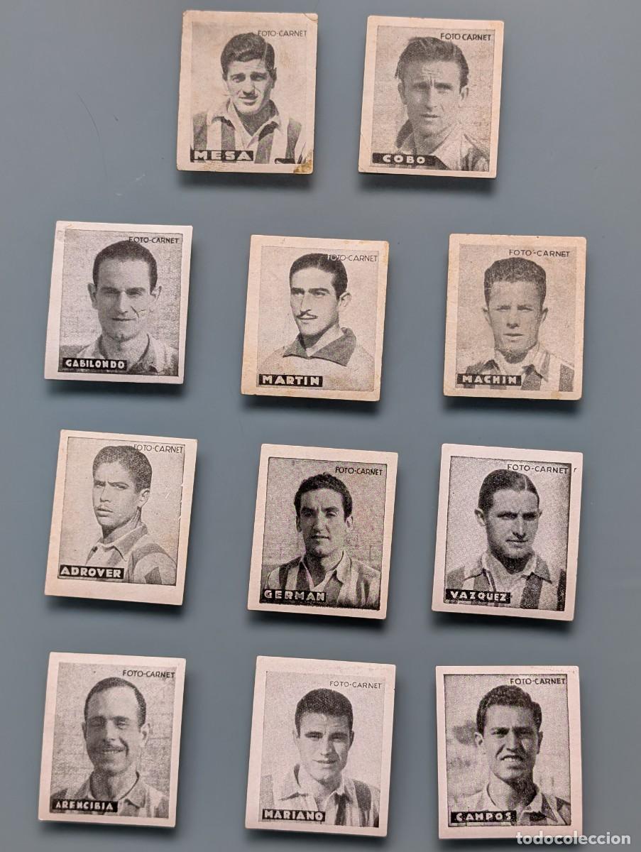 Cromos de F&uacute;tbol: RARO LOTE COMPLETO 11 CROMOS ATLETICO AVIACION MADRID LIGA 1942 1943 42/43 LIBRETA DEPORTIVA FUTBOL