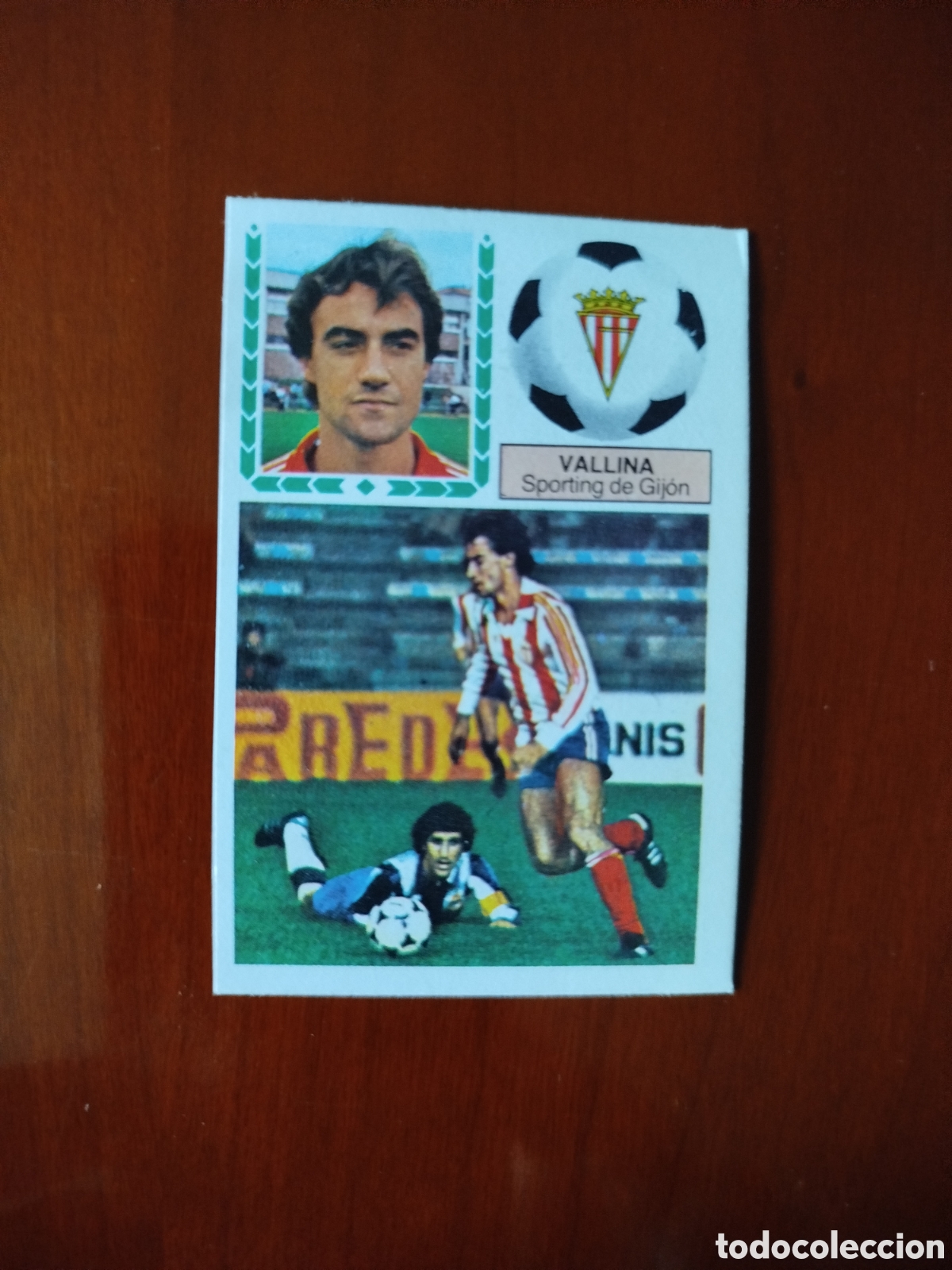 Cromos de F&uacute;tbol: Liga Este 1983/84.Sporting de Gij&oacute;n.Vallina (COLOCA RECUPERADO).