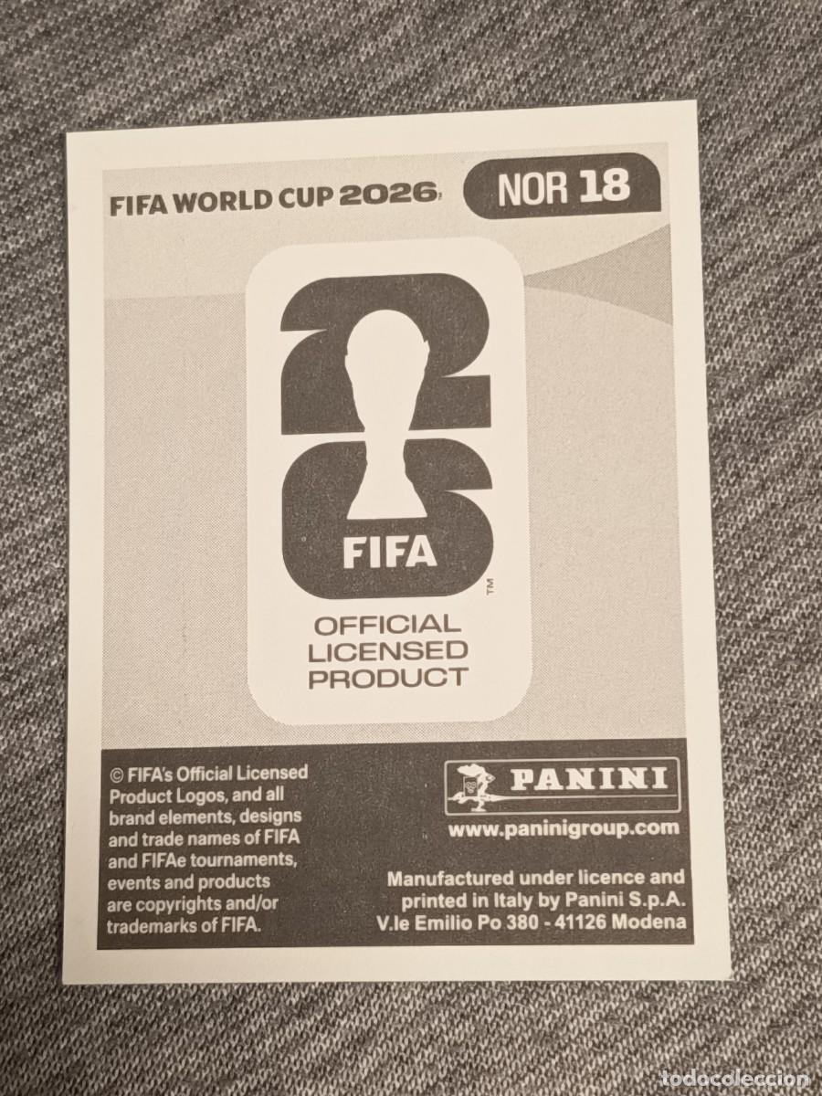 Cromos de F&uacute;tbol: STRAND LARSEN NOR 18 STICKER MUNDIAL 2026 PANINI FIFA WORLD CUP NUEVO