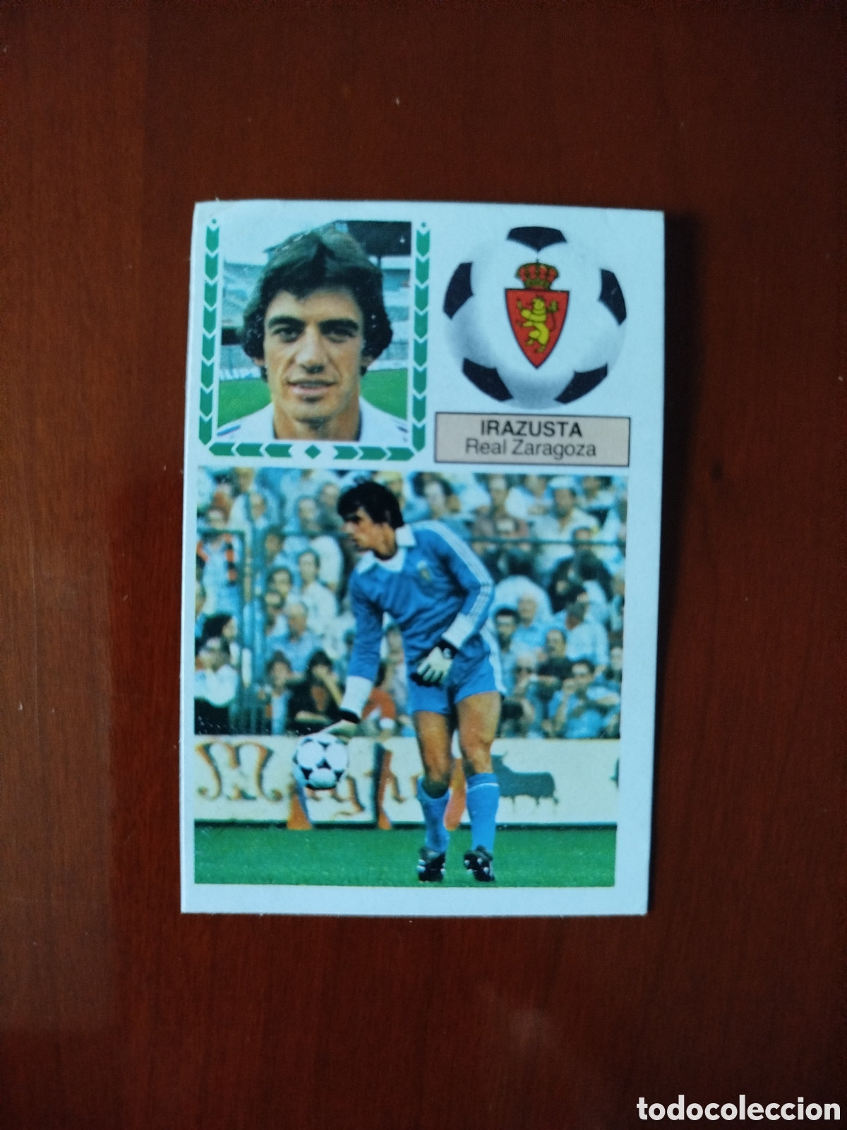 Football Stickers: Liga Este 1983/84.R.Zaragoza.Irazusta (BAJA NUNCA PEGADO).