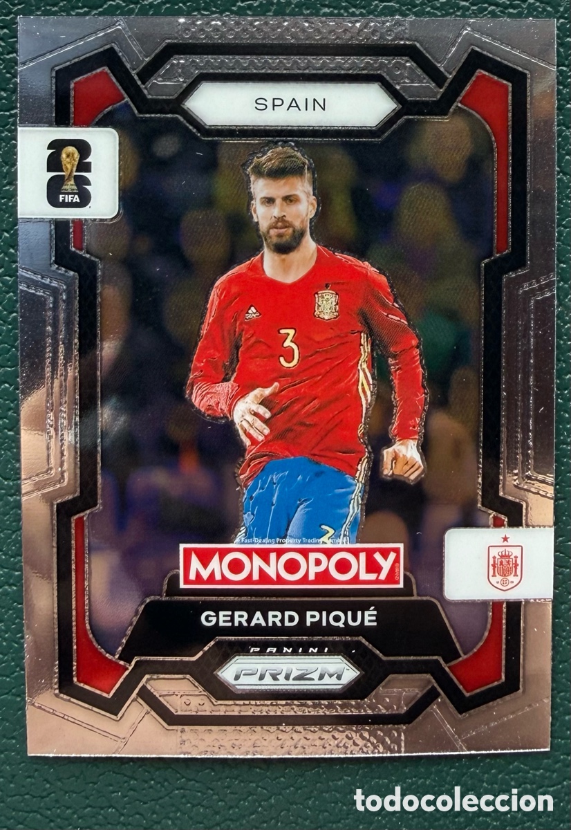 Figurine di Calcio: 46 GERARD PIQUE ESPA&Ntilde;A FICHAS ALBUM PANINI FIFA WORLD CUP MUNDIAL 2026 MONOPOLY PRIZM
