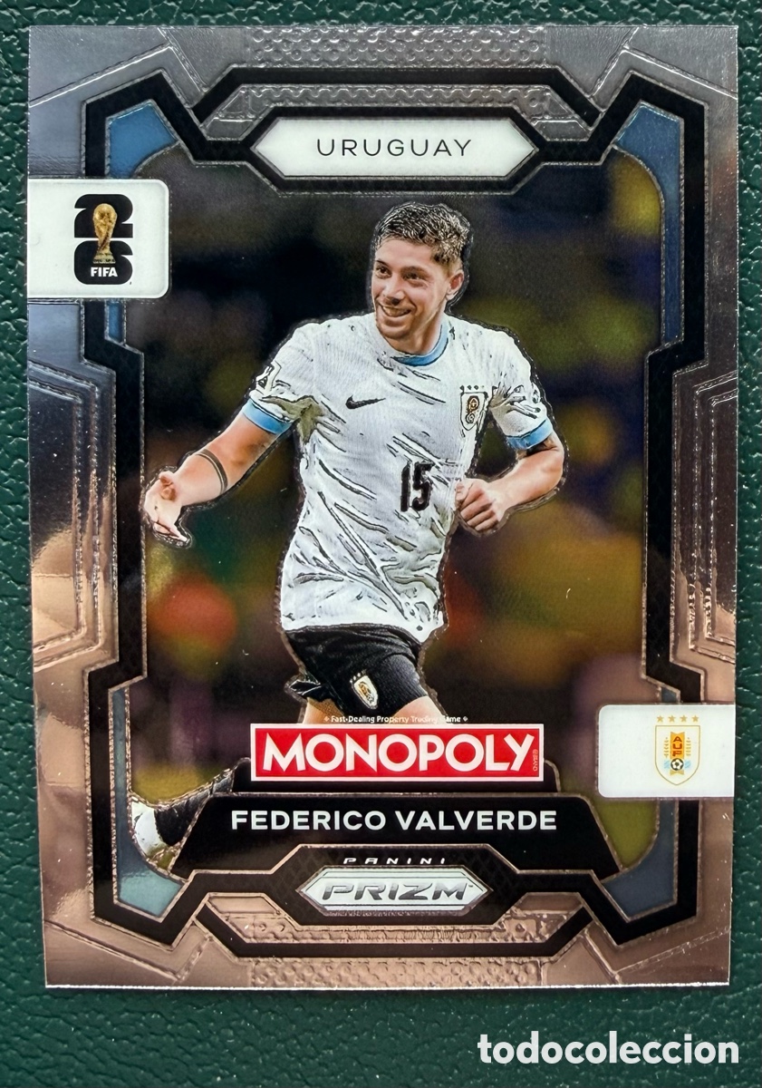 Cromos de F&uacute;tbol: 65 FEDERICO VALVERDE URUGUAY FICHAS ALBUM PANINI FIFA WORLD CUP MUNDIAL 2026 MONOPOLY PRIZM