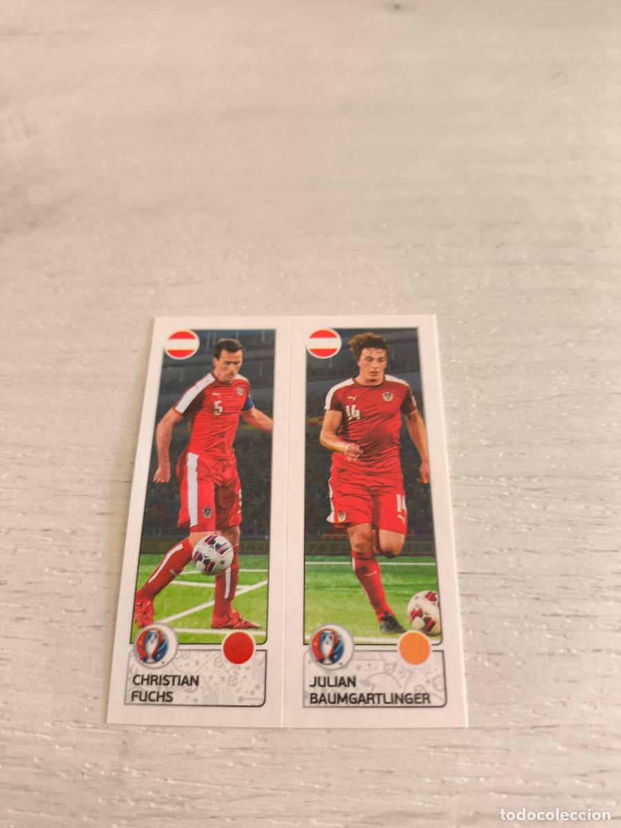 Fu&szlig;ball-Sticker: 652 Christian Fuchs / Julian Baumgartlinger AUSTRIA PANINI EUROCOPA EURO FRANCIA 2016 NO LIGA ESTE
