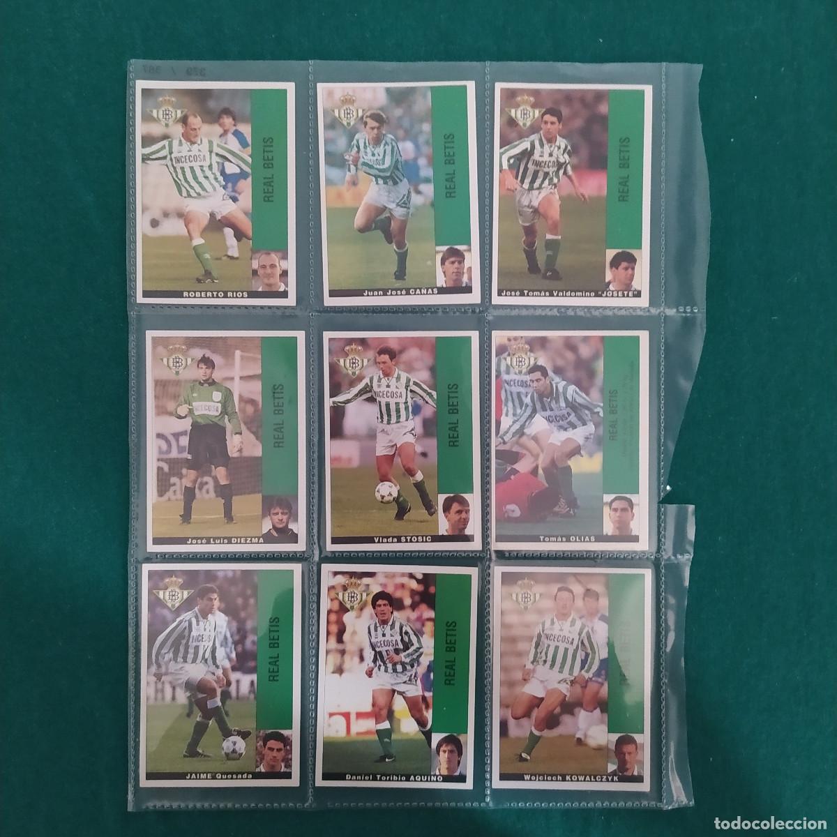 Cromos de F&uacute;tbol: 9 CROMOS LIGA PANINI 1995 1996 95 96 BETIS