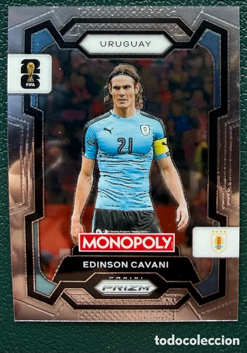 Cromos de F&uacute;tbol: 70 EDINSON CAVANI URUGUAY FICHAS ALBUM PANINI FIFA WORLD CUP MUNDIAL 2026 MONOPOLY PRIZM