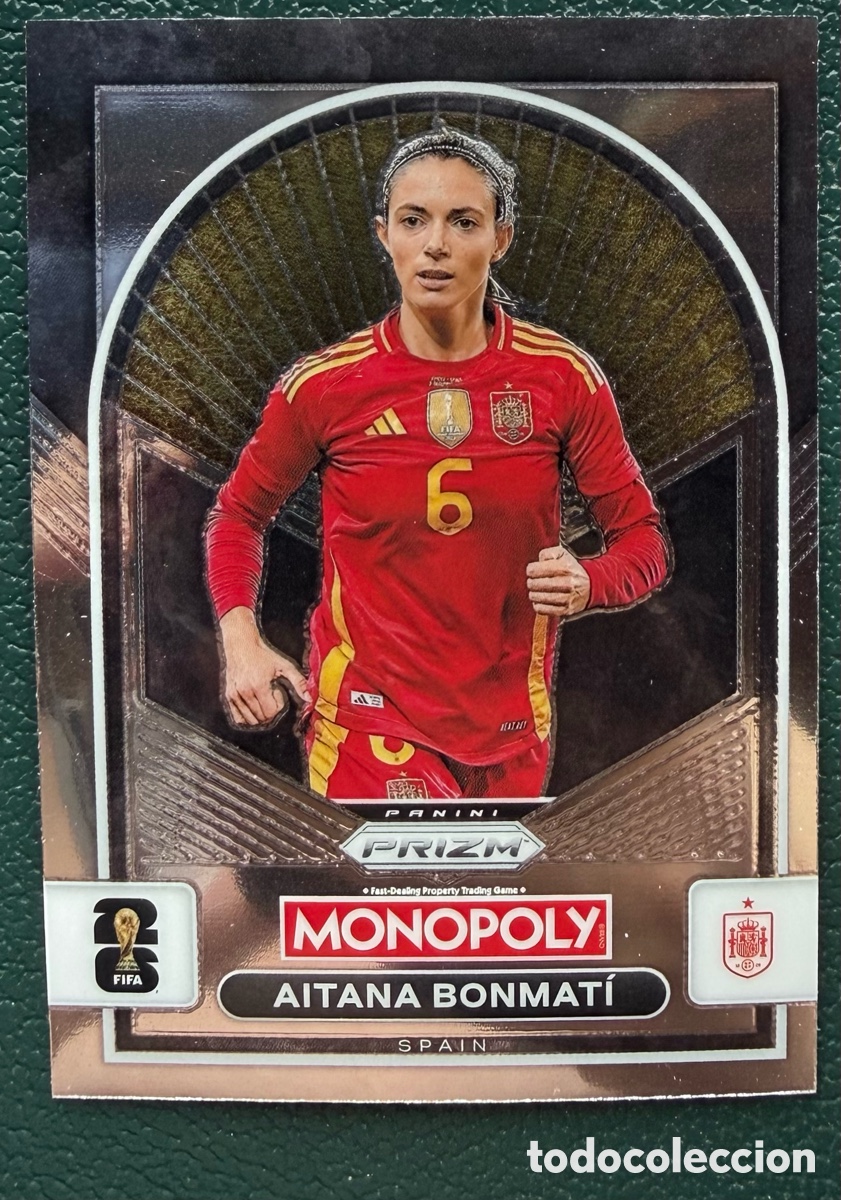 Cromos de F&uacute;tbol: 99 AITANA BONMATI ESPA&Ntilde;A FICHAS ALBUM PANINI FIFA WORLD CUP MUNDIAL 2026 MONOPOLY PRIZM