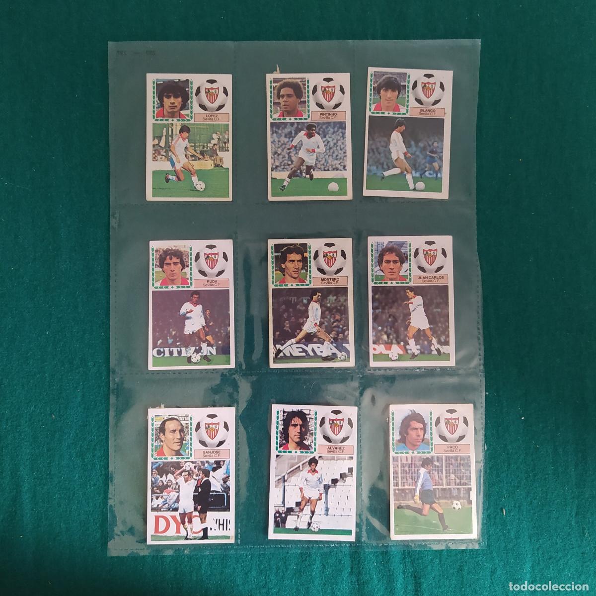 Fu&szlig;ball-Sticker: 9 CROMOS LIGA ESTE 1983 1984 83 84 SEVILLA DESPEGADO