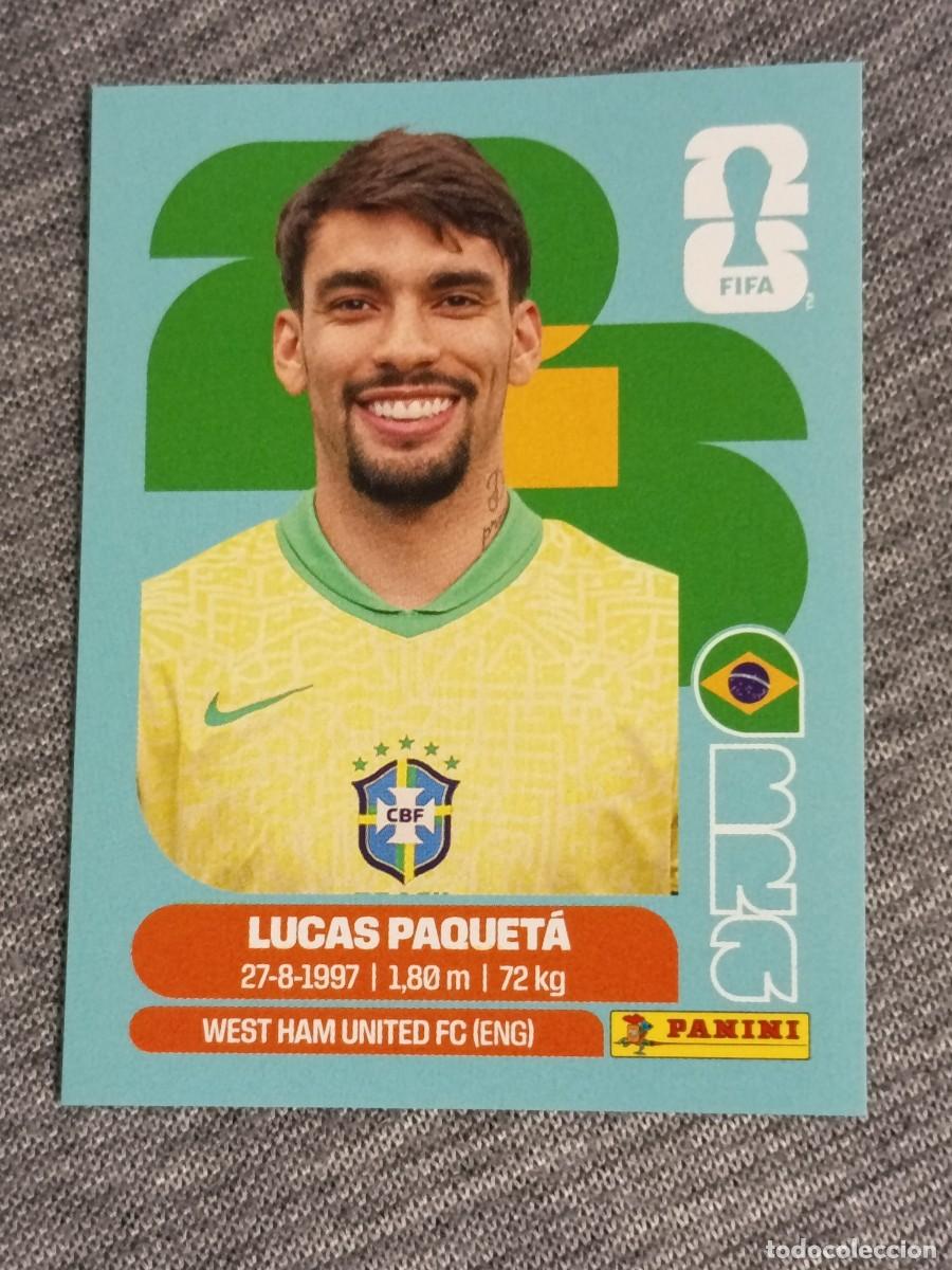 Cromos de F&uacute;tbol: LUCAS PAQUETA BRA 9 STICKER MUNDIAL 2026 PANINI FIFA WORLD CUP NUEVO
