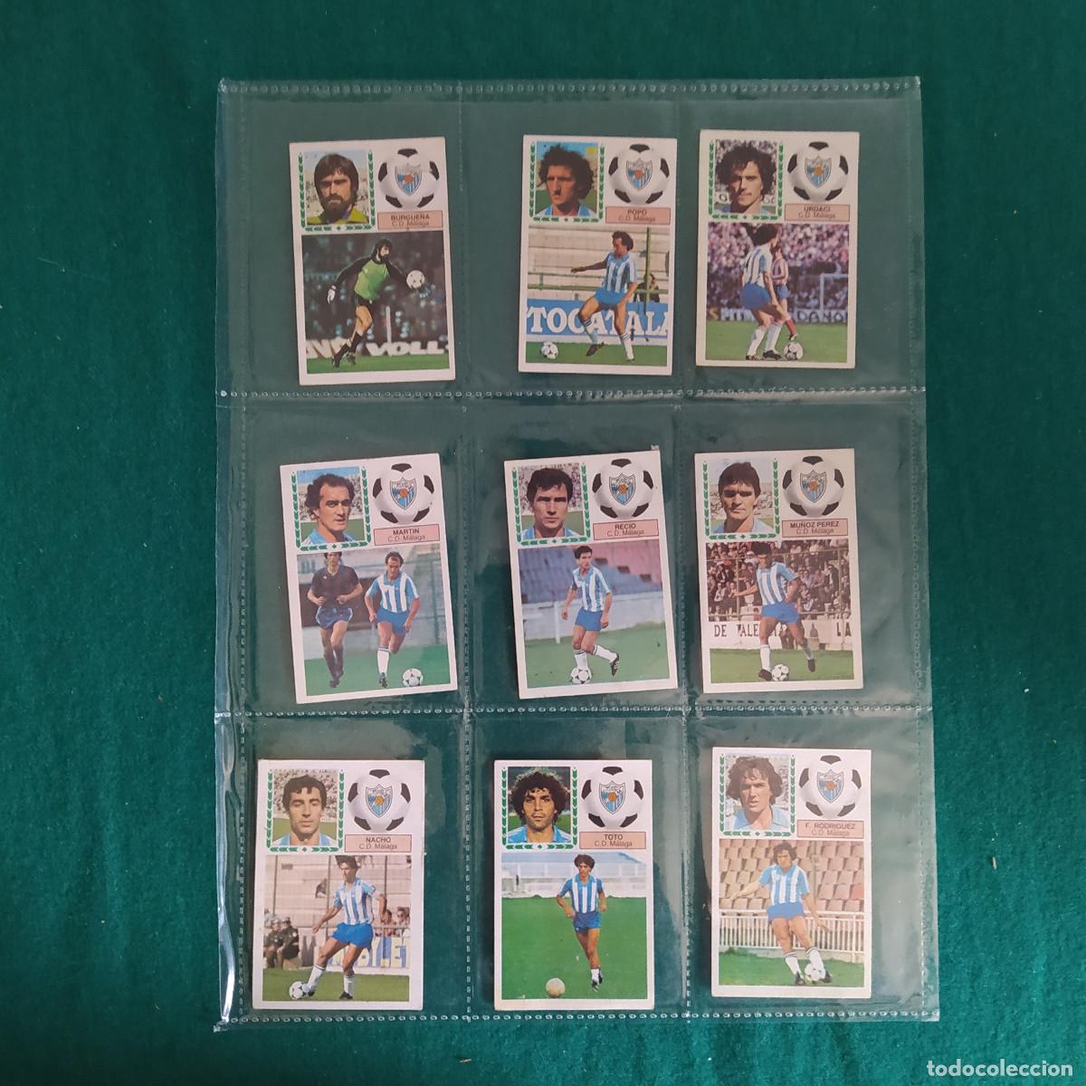 Fu&szlig;ball-Sticker: 9 CROMOS LIGA ESTE 1983 1984 83 84 MALAGA DESPEGADO