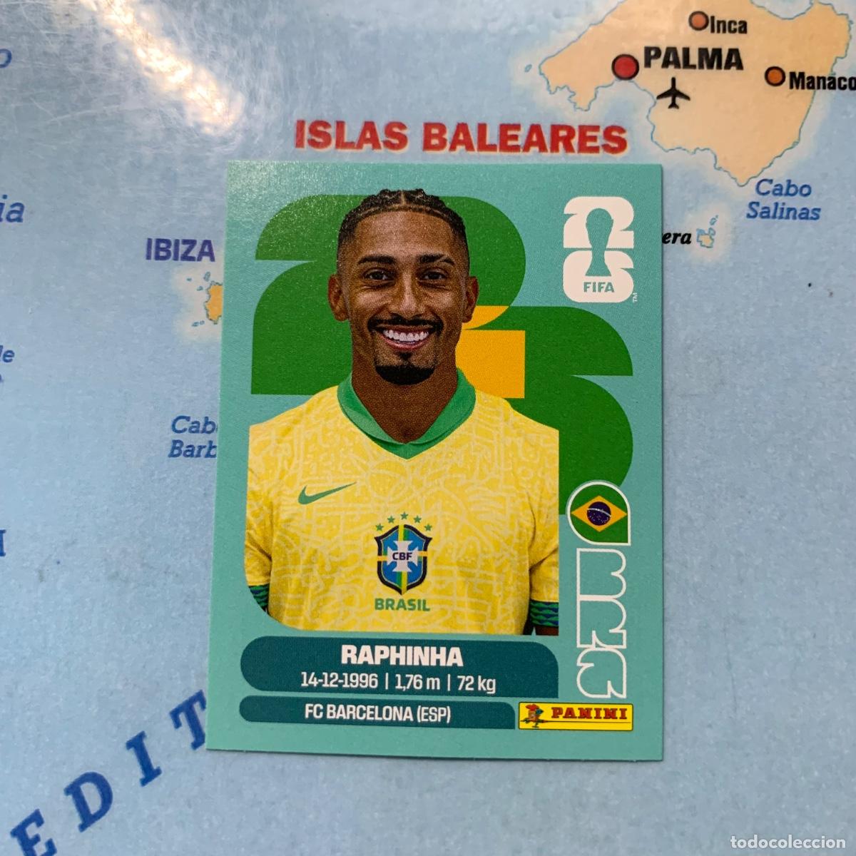 Cromos de F&uacute;tbol: Raphinha n&uacute;mero 19 de Brasil cromo panini Mundial Fifa World Cup 2026