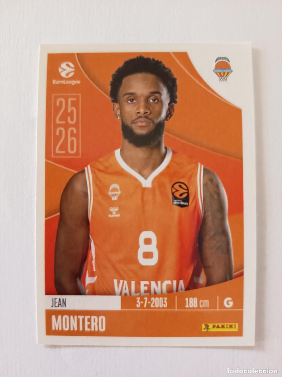 Cromos de F&uacute;tbol: CROMO ROOKIE 339 JEAN MONTERO VALENCIA BASKET EUROLEAGUE 2025 2026 25 26 PANINI EUROLIGA BALONCESTO