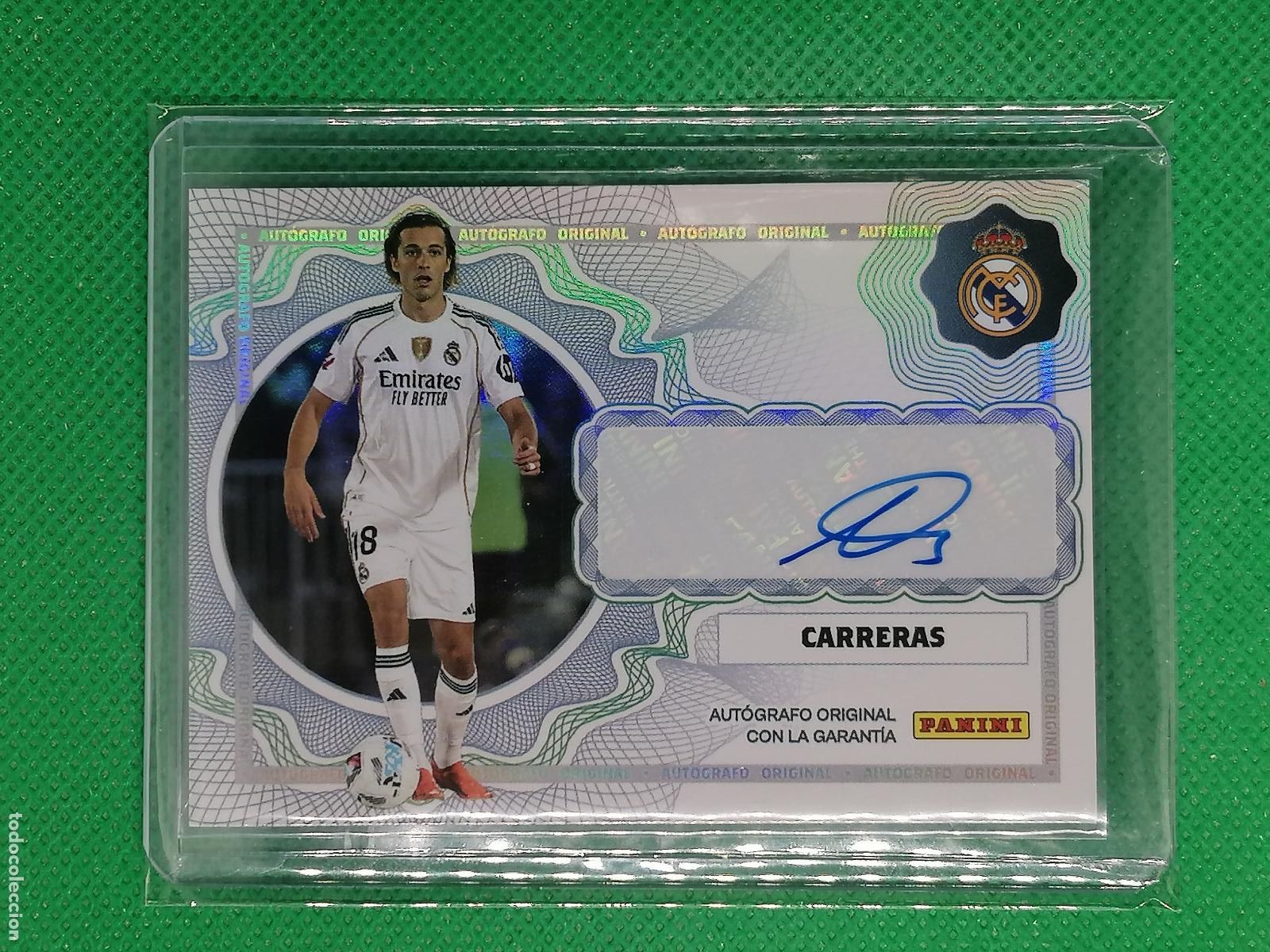 Cromos de F&uacute;tbol: AO CARRERAS AUTOGRAFO ORIGINAL AUTO ⚽ PANINI CLUB REAL MADRID 25 26 2025 2026 ⚽