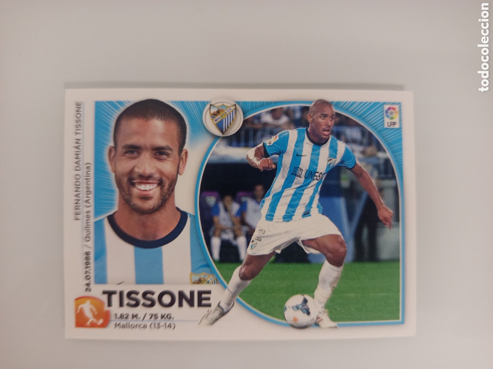 Football Stickers: ❇️ CROMO ⚽ TISSONE M&Aacute;LAGA 14 15 2014 2015 ESTE PANINI SIN PEGAR ❇️
