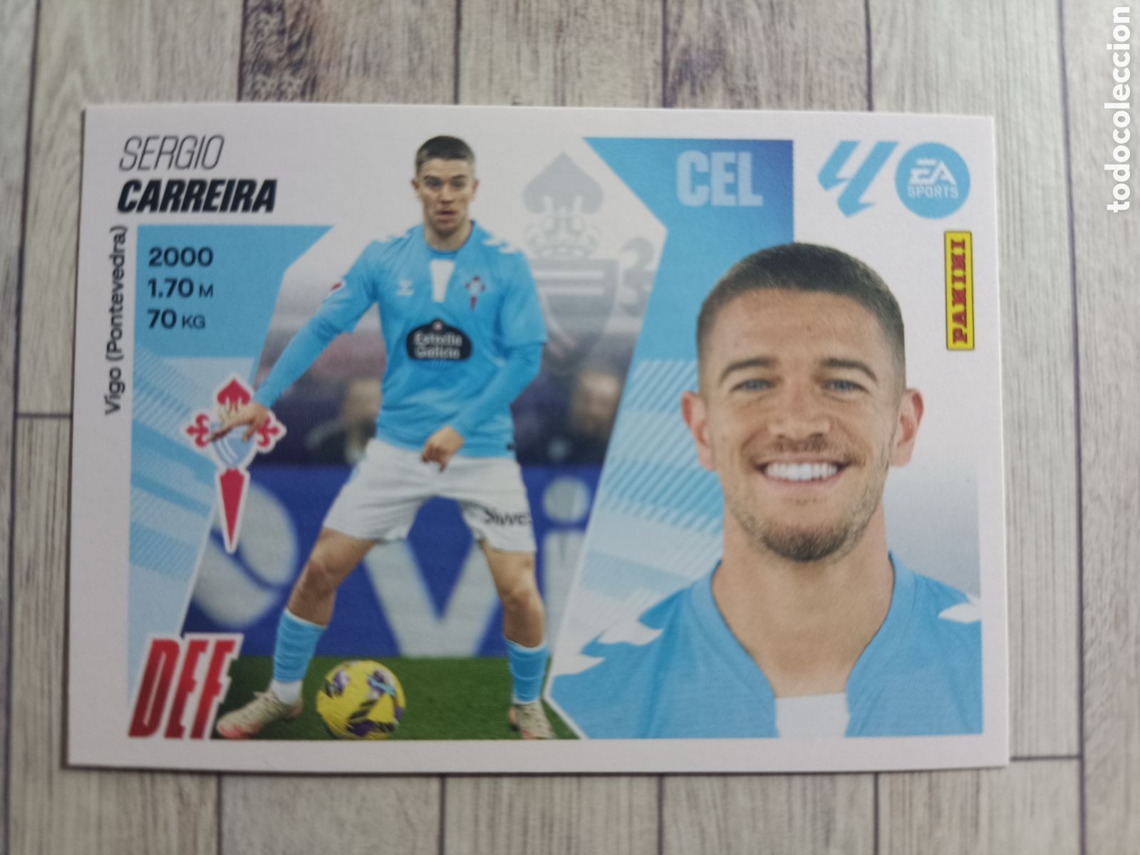 Cromos de F&uacute;tbol: 6 SERGIO CARREIRA REAL CLUB CELTA LIGA ESTE 2025 2026 PANINI 25 26 SIN PEGAR