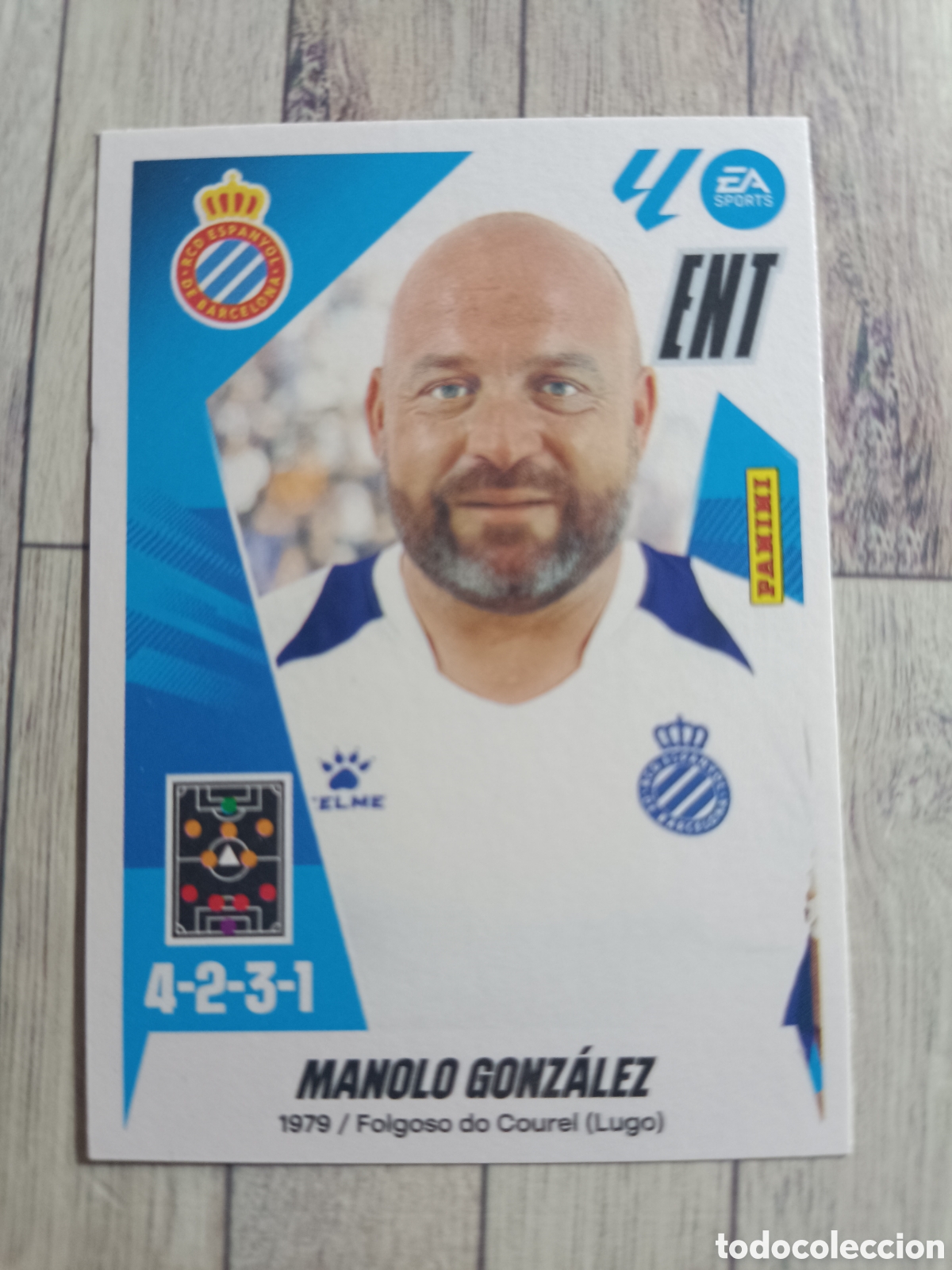 Cromos de F&uacute;tbol: 2 MANOLO GONZALEZ ENTRENADOR ESPA&Ntilde;OL ESPANYOL LIGA ESTE 2025 2026 PANINI 25 26 SIN PEGAR