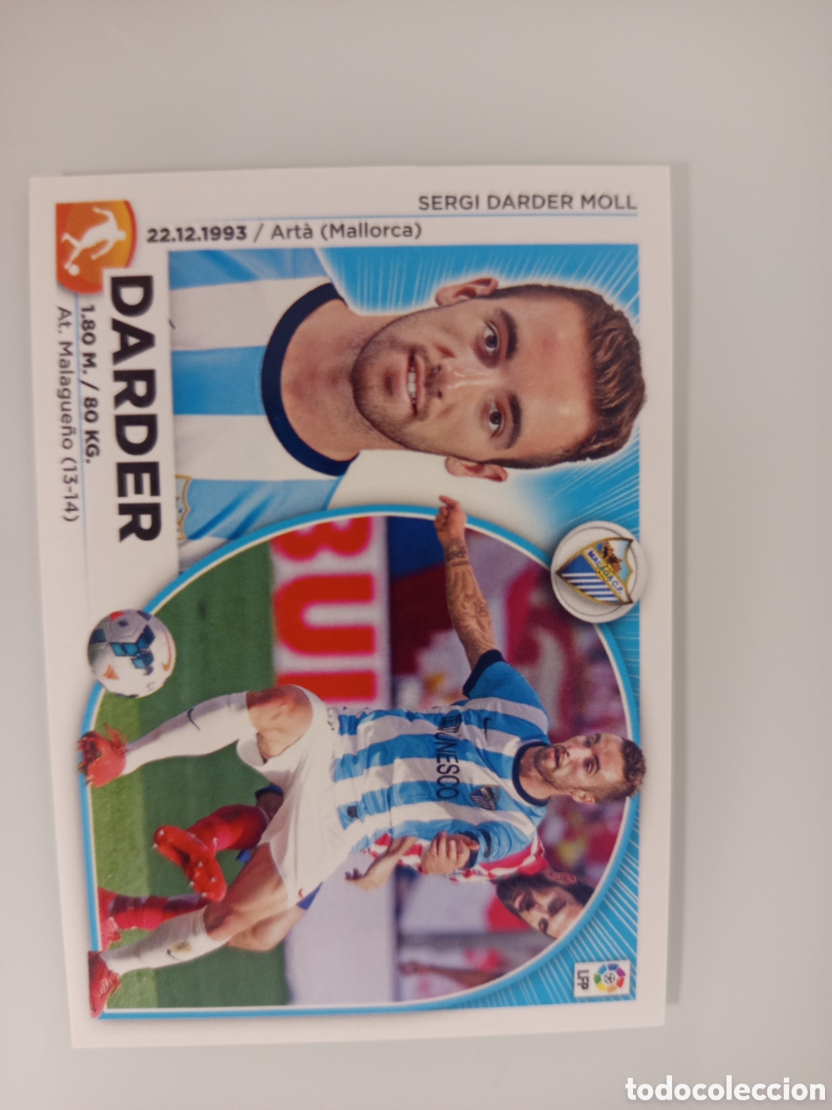 Cromos de F&uacute;tbol: ❇️ CROMO ⚽ TISSONE M&Aacute;LAGA 14 15 2014 2015 ESTE PANINI SIN PEGAR ❇️