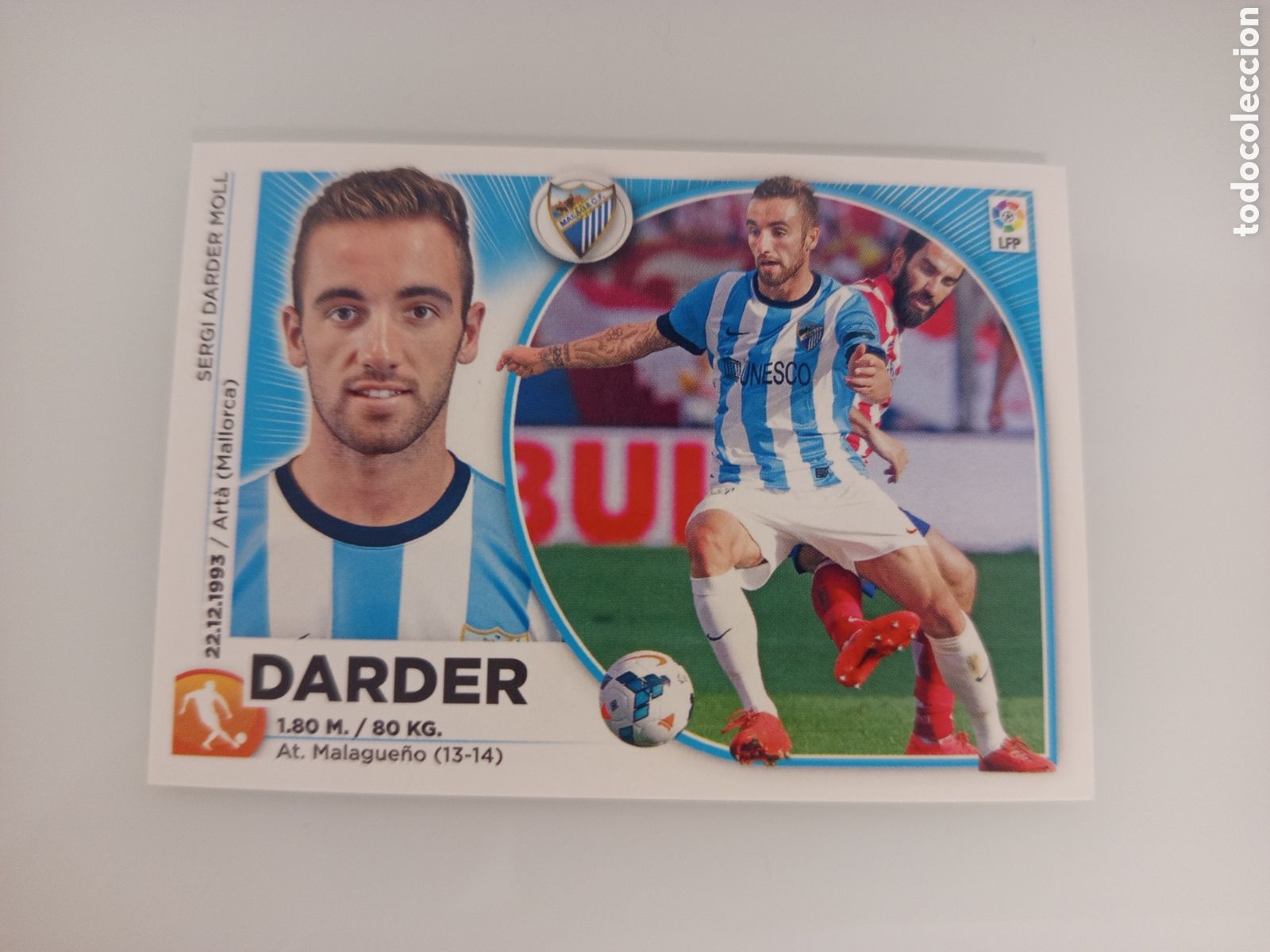 Cromos de F&uacute;tbol: ❇️ CROMO ⚽ DARDER M&Aacute;LAGA 14 15 2014 2015 ESTE PANINI SIN PEGAR ❇️