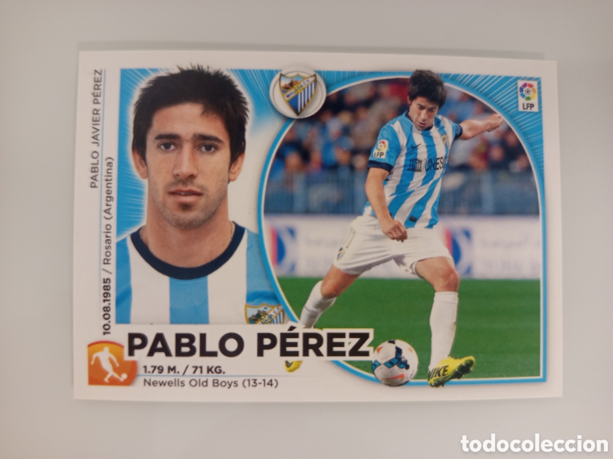 Cromos de F&uacute;tbol: ❇️ CROMO ⚽ PABLO P&Eacute;REZ M&Aacute;LAGA 14 15 2014 2015 ESTE PANINI SIN PEGAR ❇️