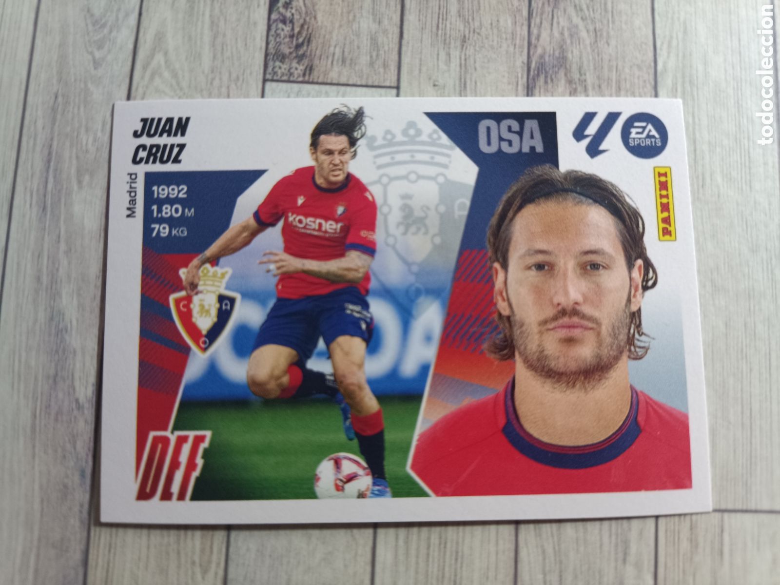 Cromos de F&uacute;tbol: 9 JUAN CRUZ OSASUNA LIGA ESTE 2025 2026 PANINI 25 26 SIN PEGAR