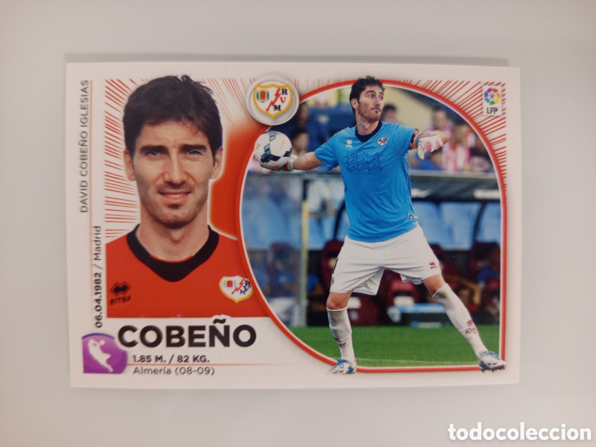 Cromos de F&uacute;tbol: ❇️ CROMO ⚽ COBE&Ntilde;O RAYO VALLECANO 14 15 2014 2015 ESTE PANINI SIN PEGAR ❇️