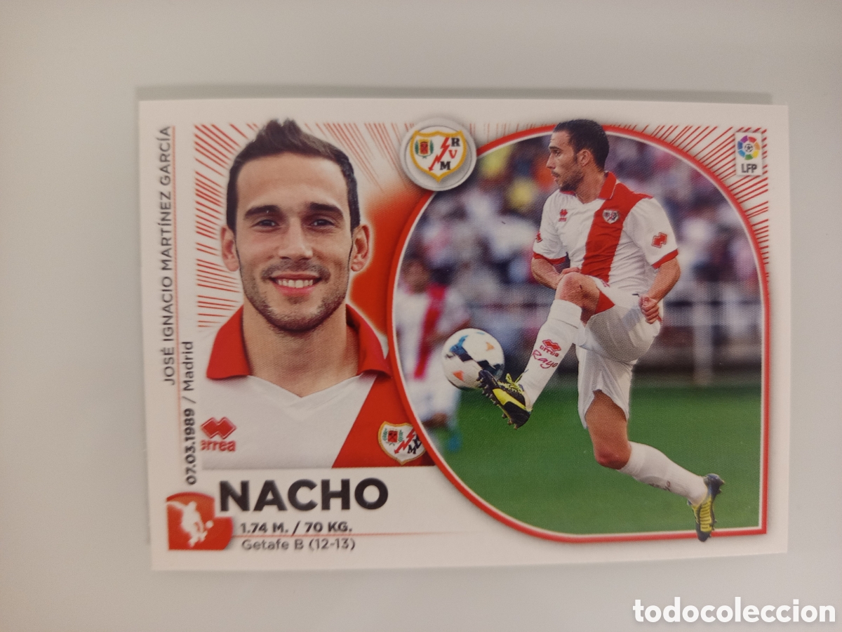Cromos de F&uacute;tbol: ❇️ CROMO ⚽ NACHO RAYO VALLECANO 14 15 2014 2015 ESTE PANINI SIN PEGAR ❇️