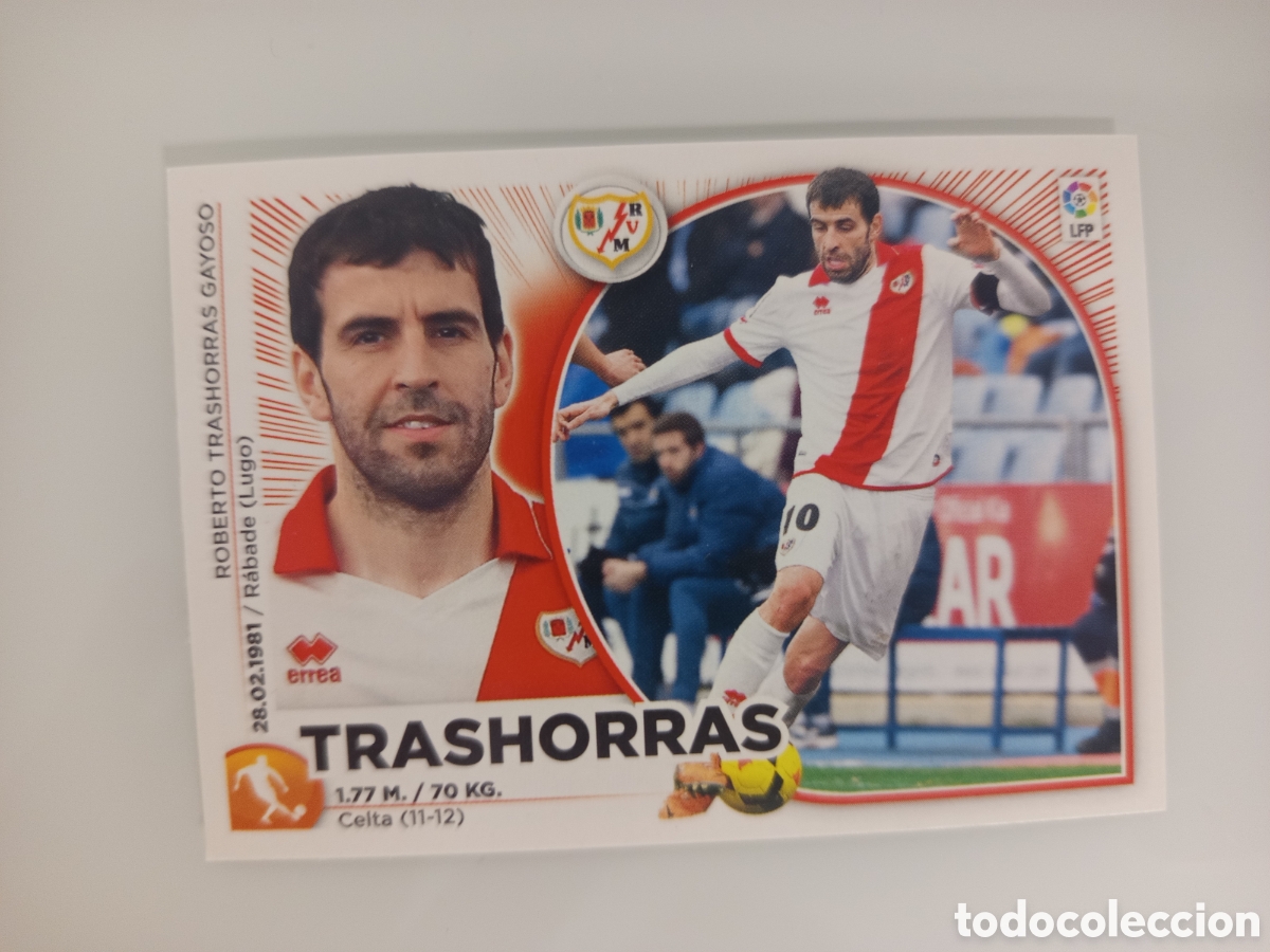 Cromos de F&uacute;tbol: ❇️ CROMO ⚽ TRASHORRAS RAYO VALLECANO 14 15 2014 2015 ESTE PANINI SIN PEGAR ❇️