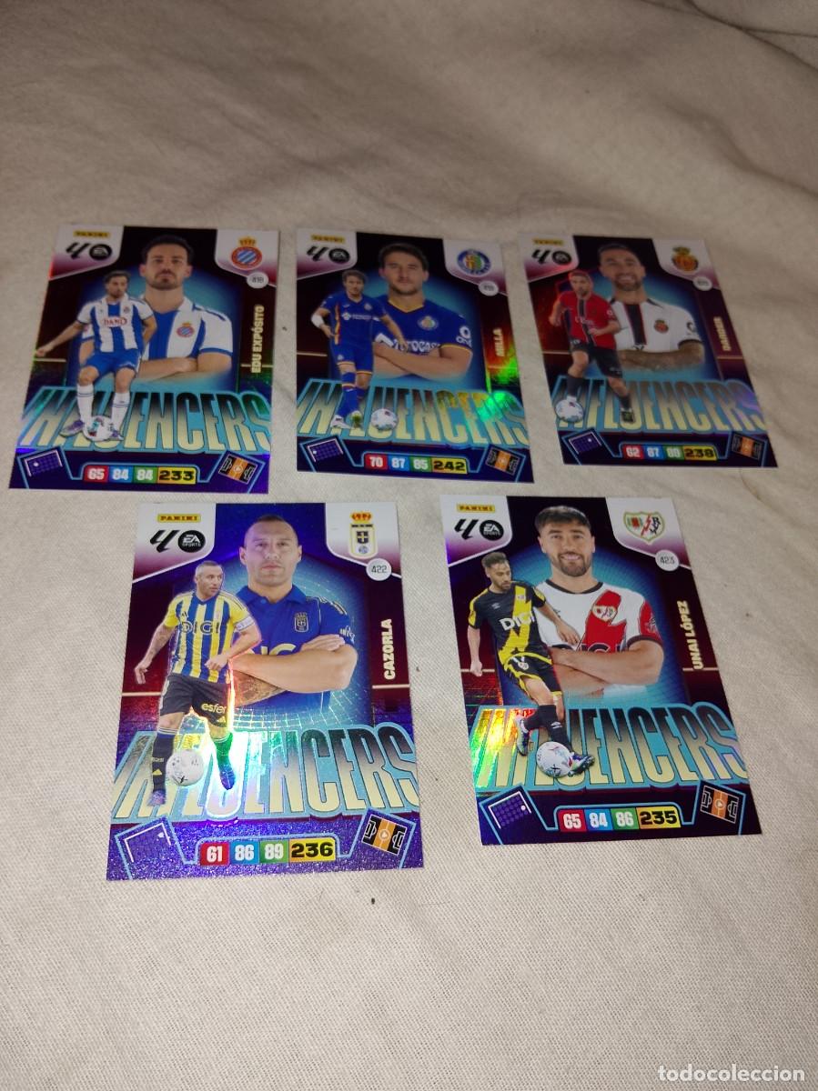 Cromos de F&uacute;tbol: Lote 5 cromos influencers 2025/26